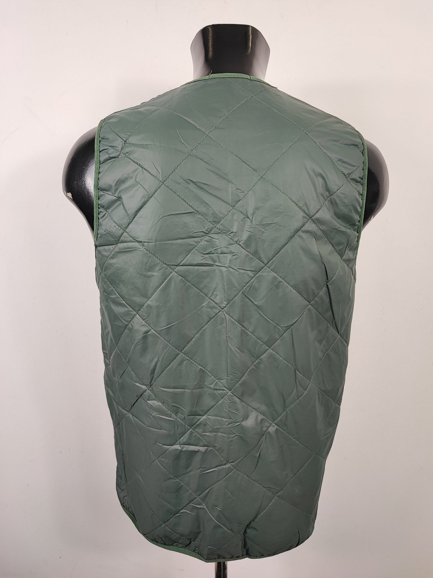 Gilet Imbottitura nuova Verde con zip compatibile per Barbour