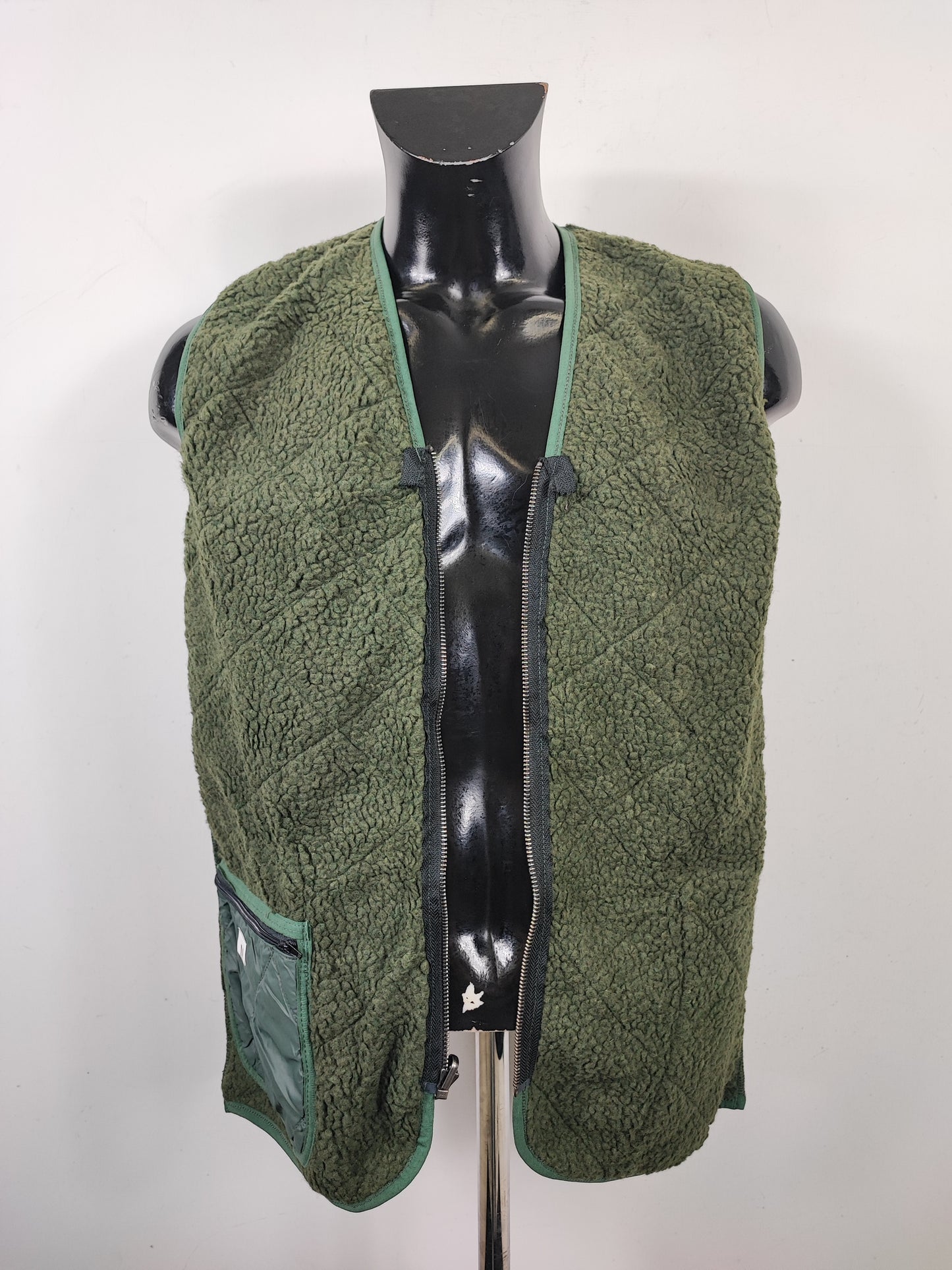 Gilet Imbottitura nuova Verde con zip compatibile per Barbour