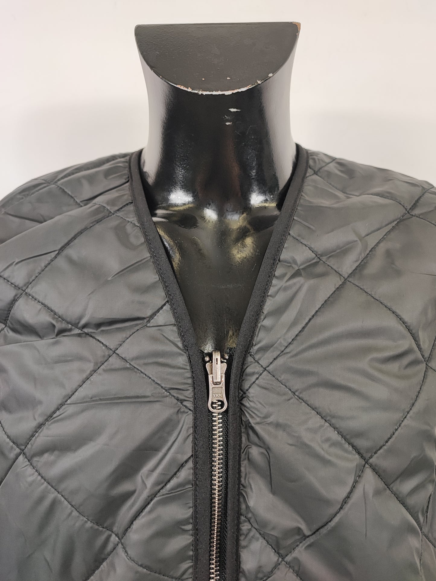 Gilet Imbottitura nuova Nera con zip compatibile per Barbour