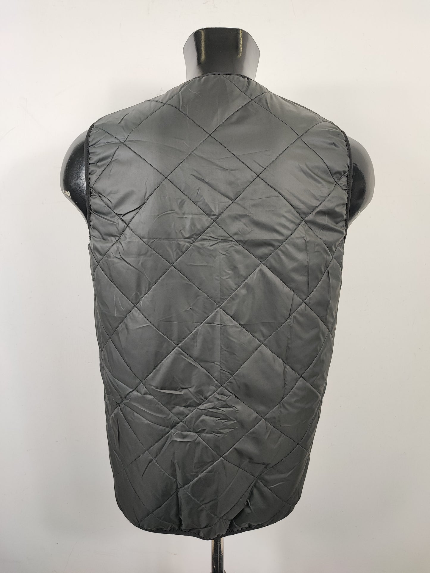 Gilet Imbottitura nuova Nera con zip compatibile per Barbour