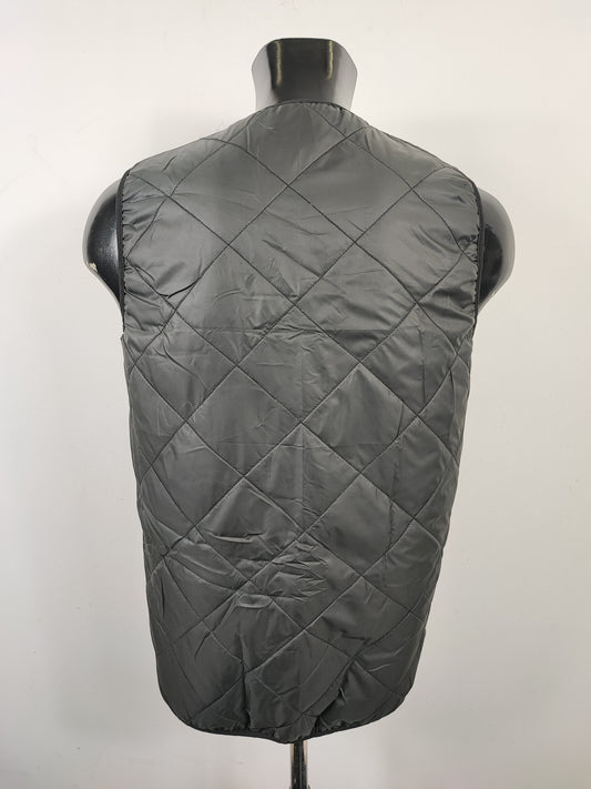 Gilet Imbottitura nuova Nera con zip compatibile per Barbour