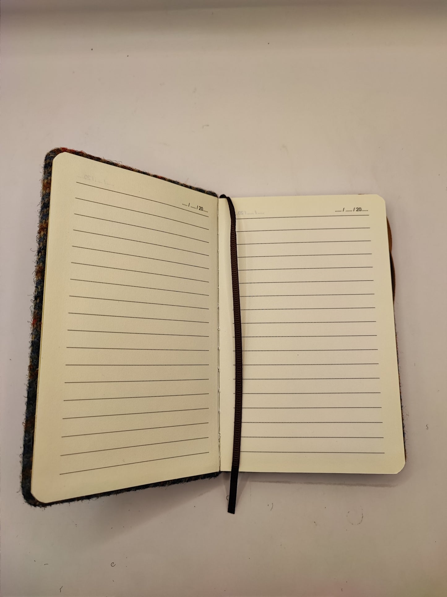 Agenda a righe rivestita in Tweed