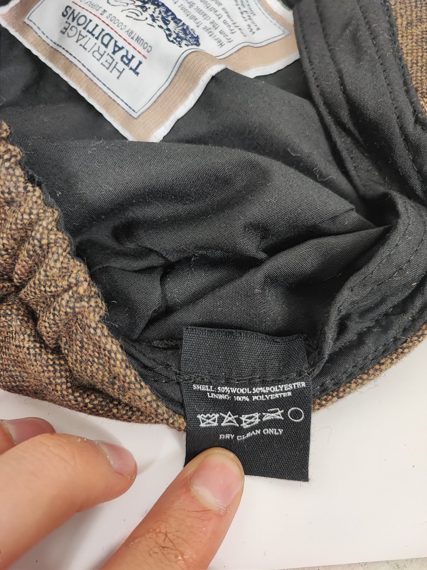 Coppola nuova inglese in lana marrone scuro a otto spicchi stile Peaky Blinders