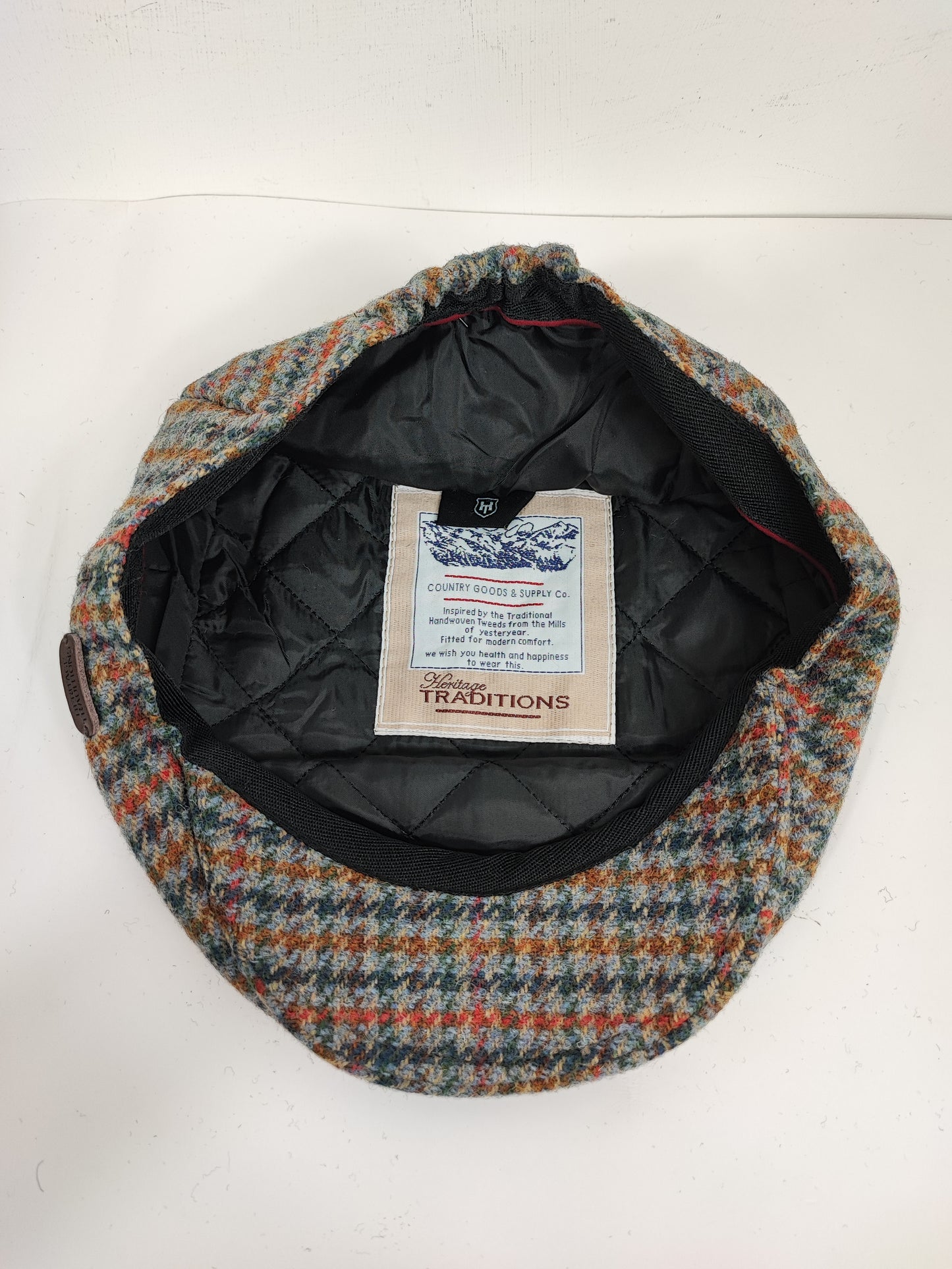 Coppola nuova inglese in tweed a fantasia pied de poule- New English Countryside Classic Tweed Flat Cap