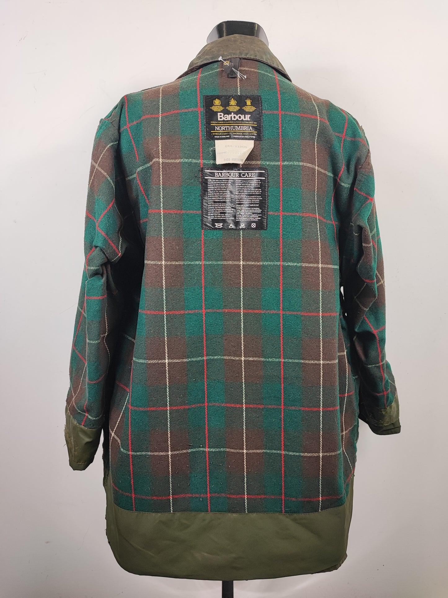 Giacca Barbour Vintage Northumbria C44/112cm-Man Green Vintage Northumbria Jacket size l/xl