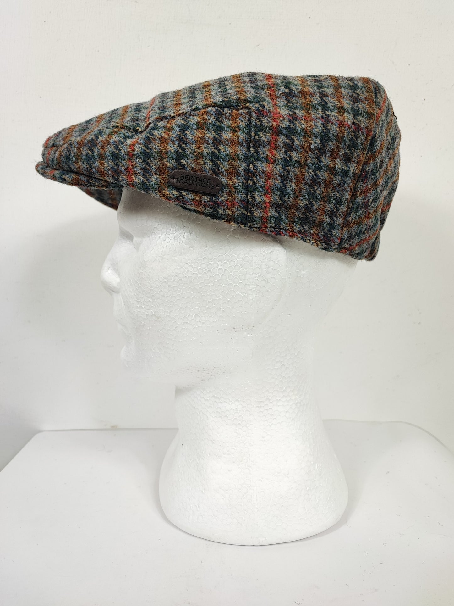 Coppola nuova inglese in tweed a fantasia pied de poule- New English Countryside Classic Tweed Flat Cap