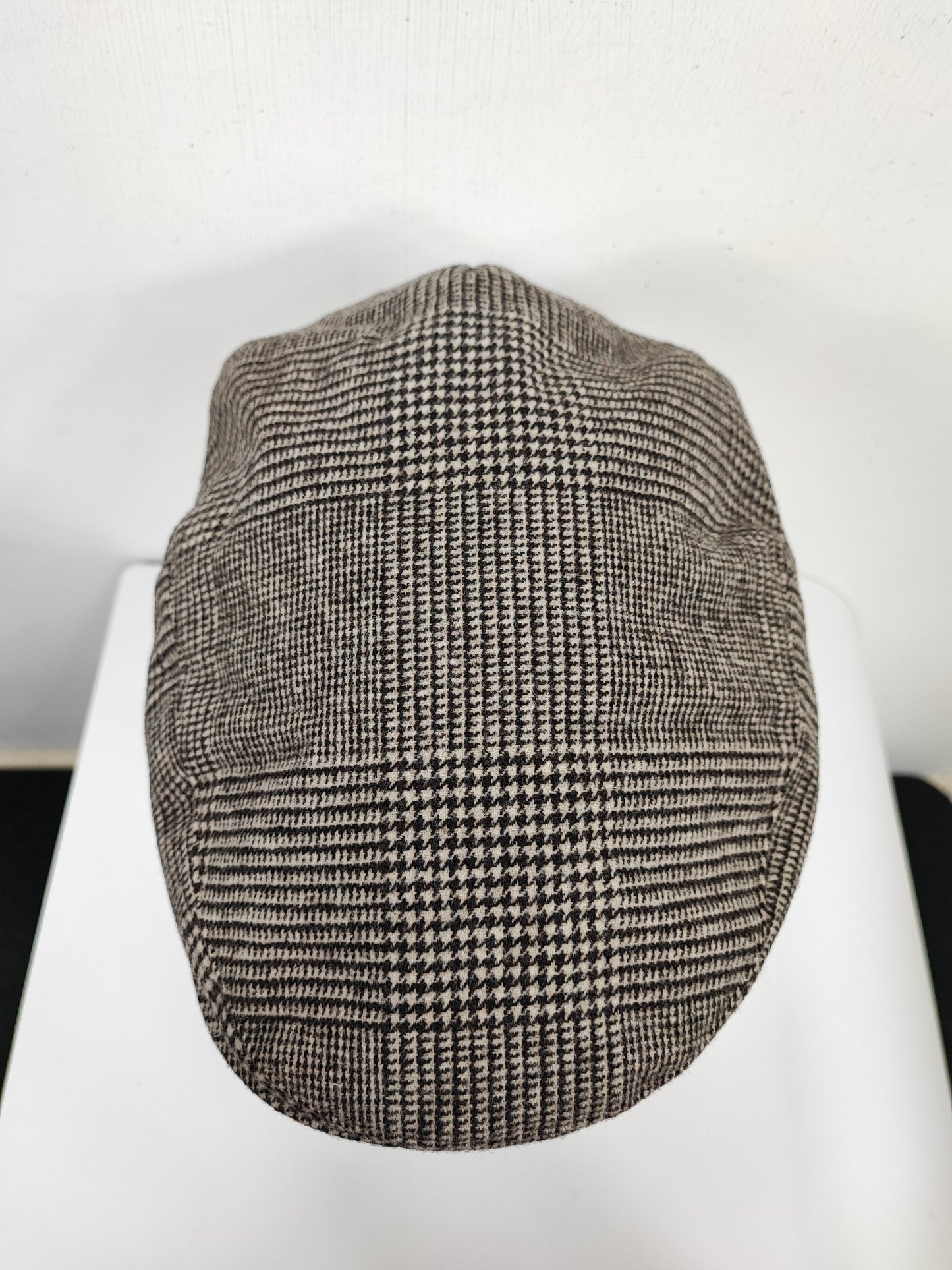 Coppola nuova inglese in lana marrone chiaro a fantasia - New English Camel Wool Flat cap One size
