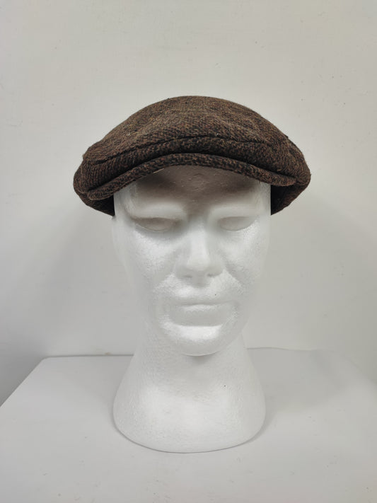 Coppola nuova inglese in tweed marrone - New English Brown Classic Tweed Flat Cap