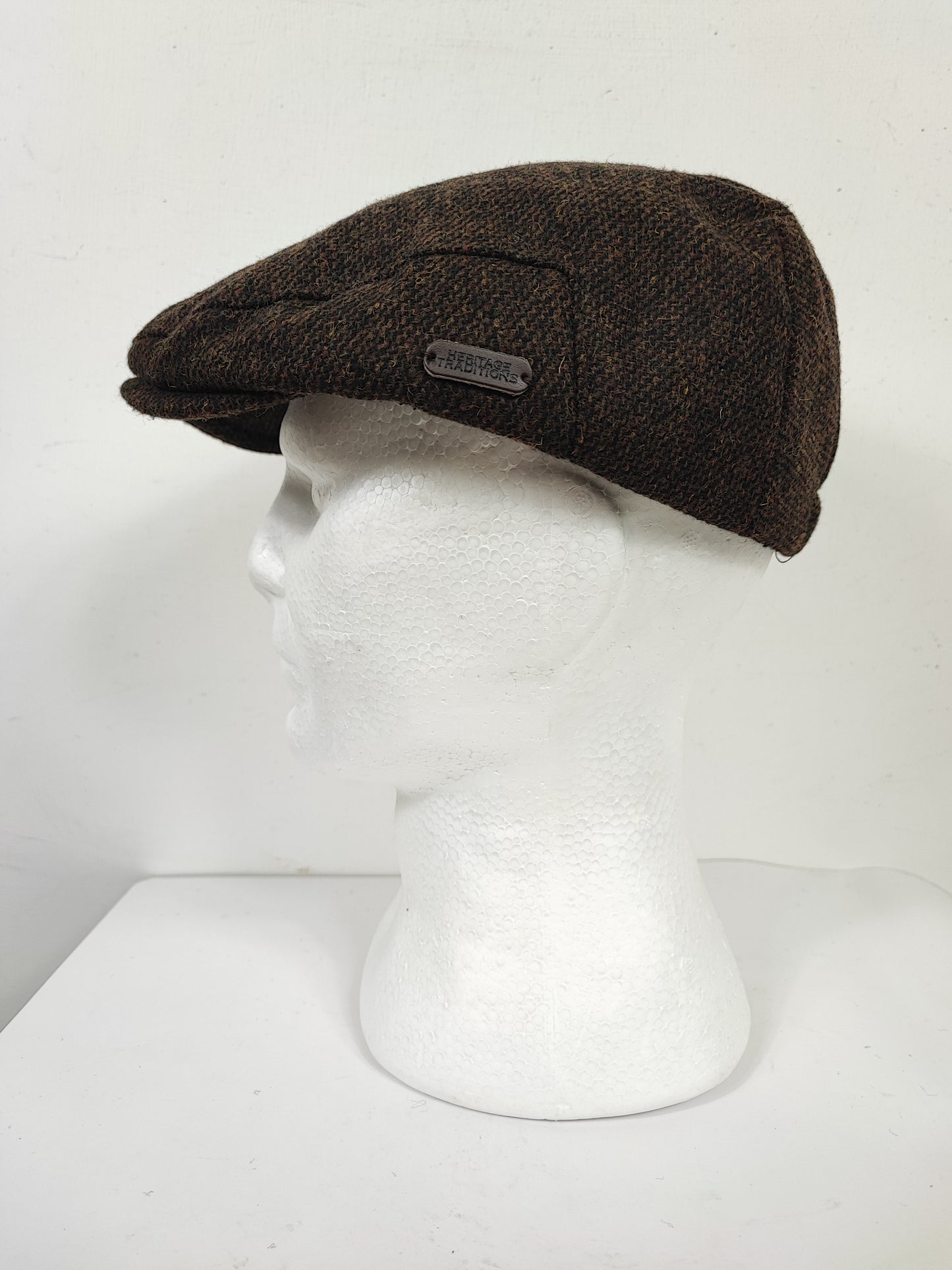 Coppola nuova inglese in tweed marrone - New English Brown Classic Tweed Flat Cap