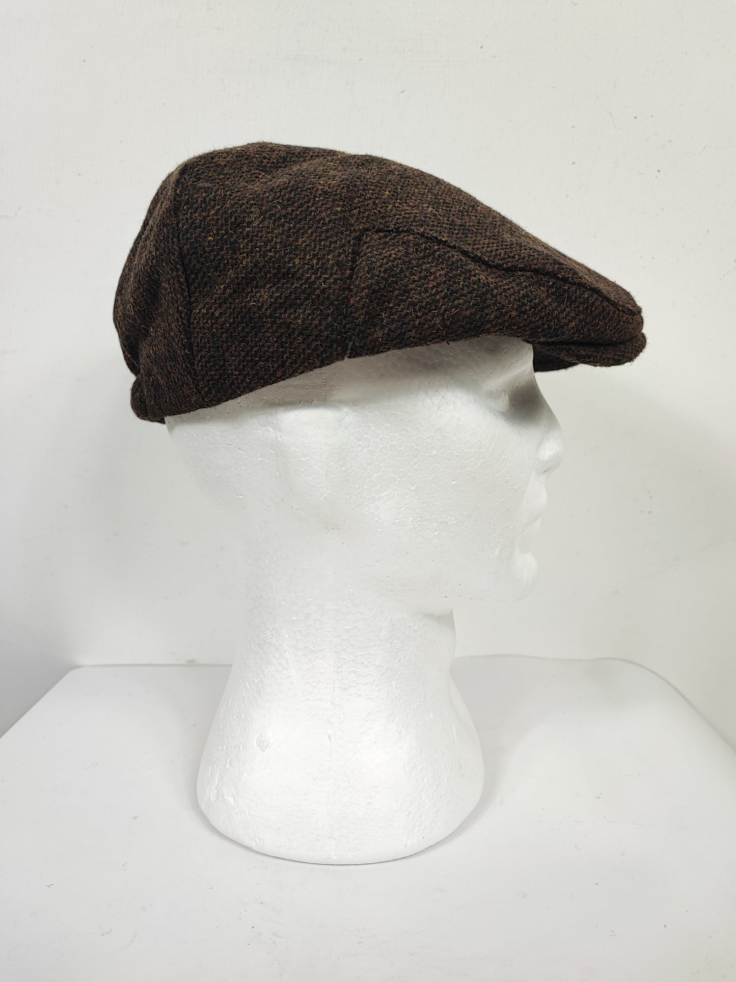 Coppola nuova inglese in tweed marrone - New English Brown Classic Tweed Flat Cap