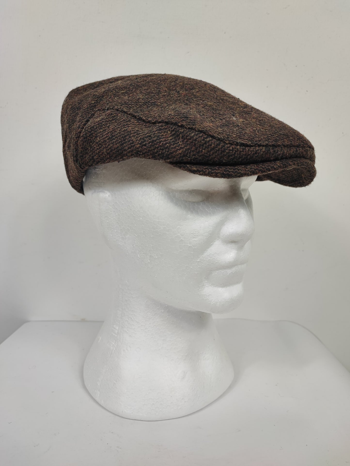 Coppola nuova inglese in tweed marrone - New English Brown Classic Tweed Flat Cap