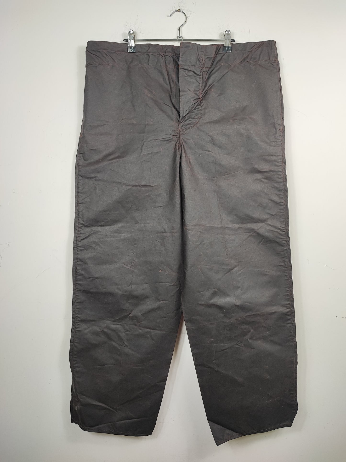 Cosciali vintage Barbour cerati marroni Medium- Wax Man Brown Unlined trousers Size Medium
