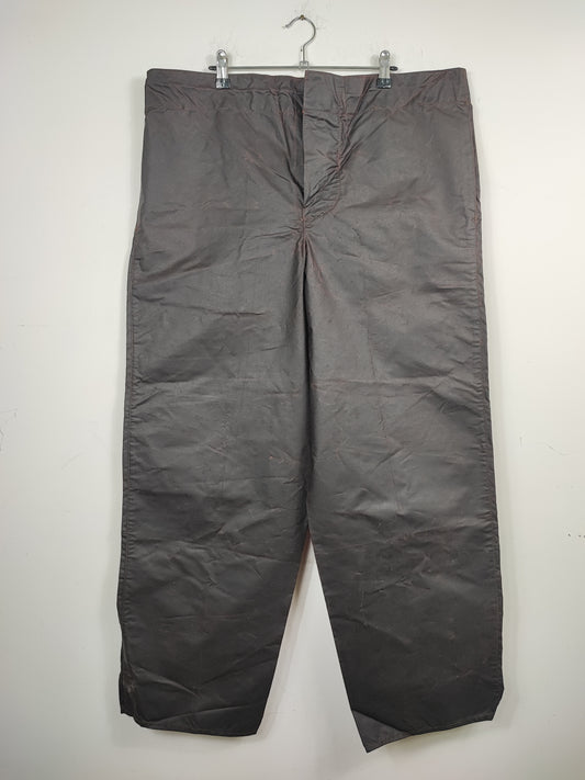 Cosciali vintage Barbour cerati marroni Medium- Wax Man Brown Unlined trousers Size Medium