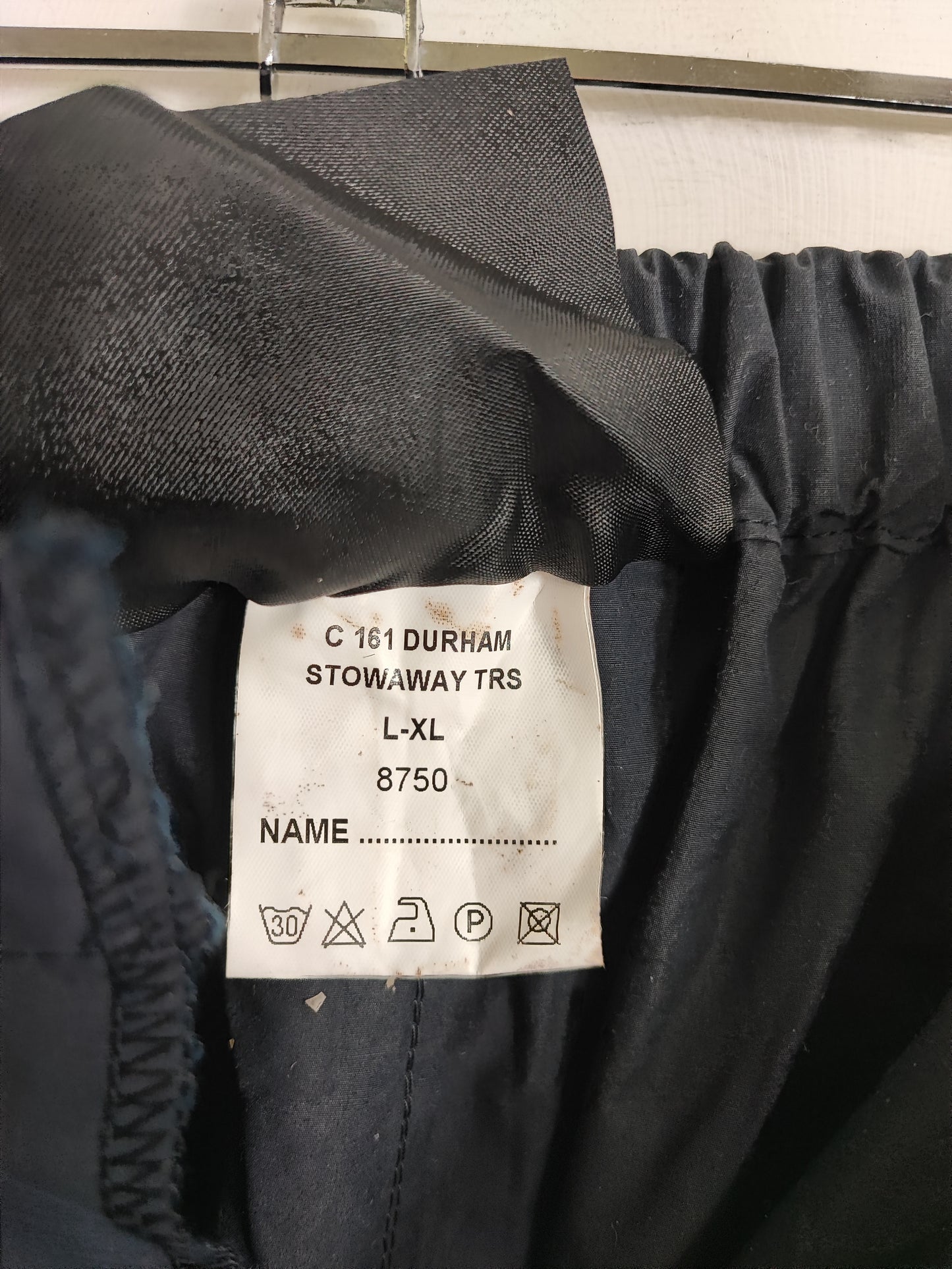Sovrapantaloni Barbour vintage impermeabili blu L/XL- Man Waterproof Vintage Durham Stowaway trousers Size L/XL