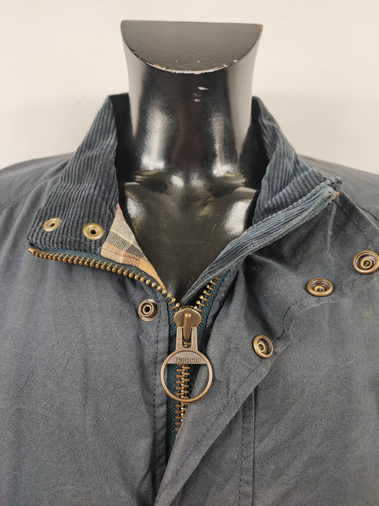 Giacca corta uomo Bomber blu cerato XXlarge - Man Navy Blyth wax Jacket size XXL