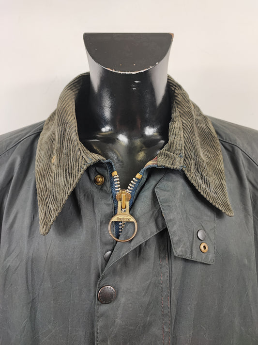 Barbour Giacca Beaufort blu C52/132 cm Navy Vintage Wax Beaufort jacket Size XXXL