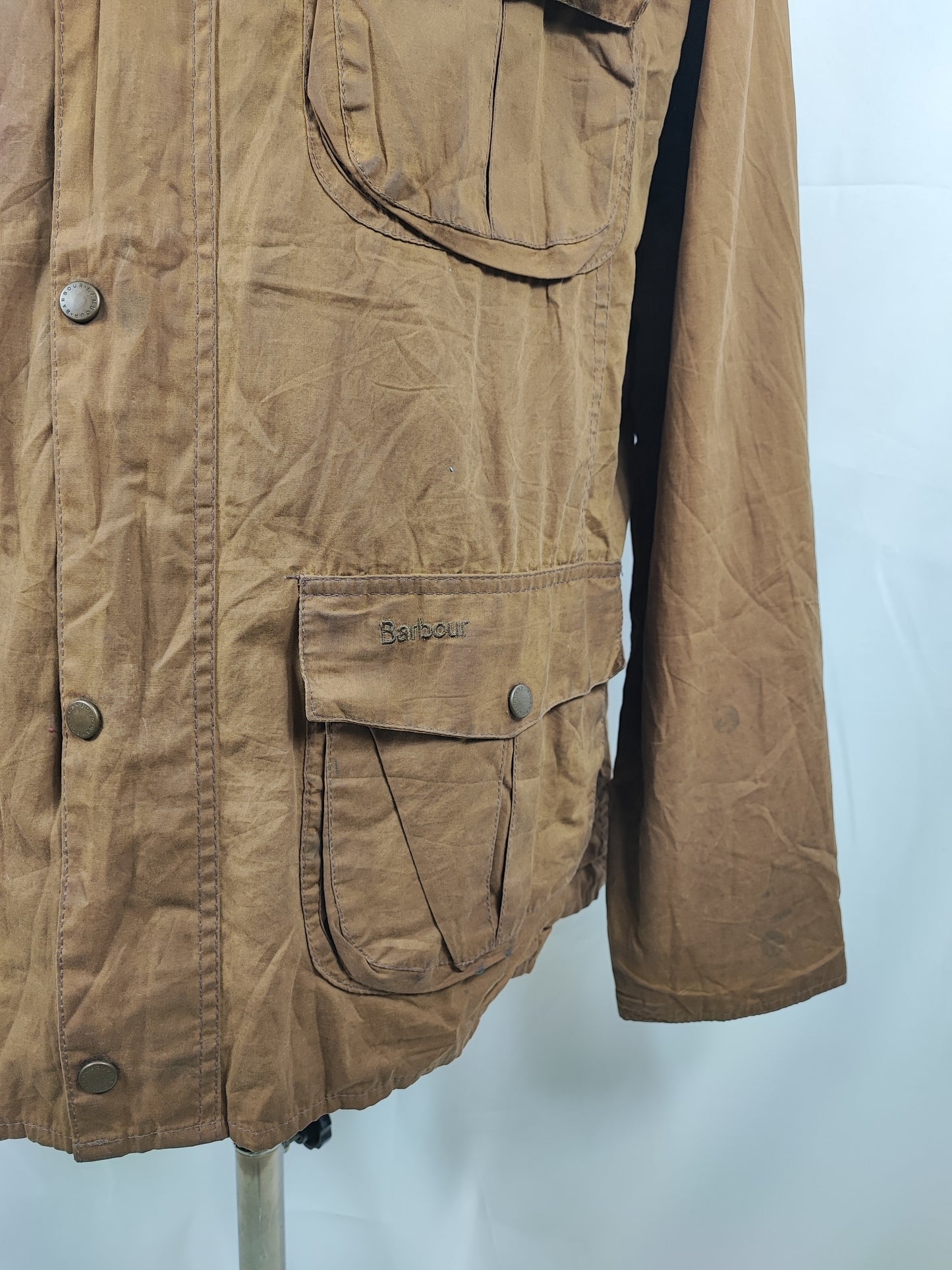 Barbour Giacca Uomo Flyweight Wax Utility Beige XXLarge- Man Wax Beige Jacket Size XXLarge