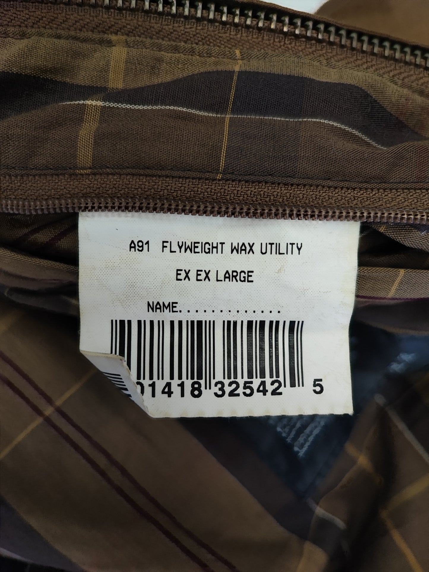 Barbour Giacca Uomo Flyweight Wax Utility Beige XXLarge- Man Wax Beige Jacket Size XXLarge