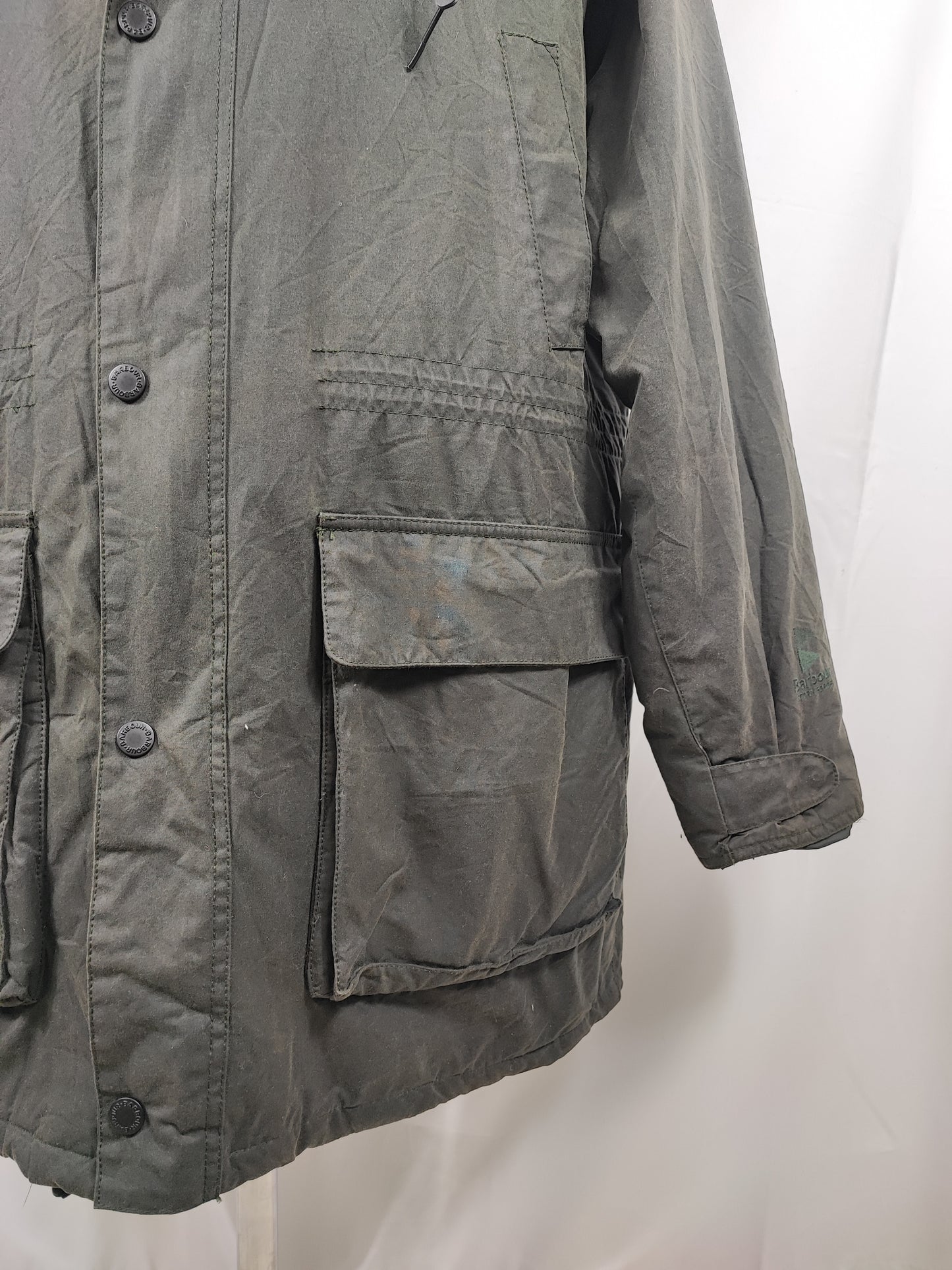 Parka da Uomo Barbour cerato verde XXL - Man Barbour Green Fenton Wax Jacket size XXL