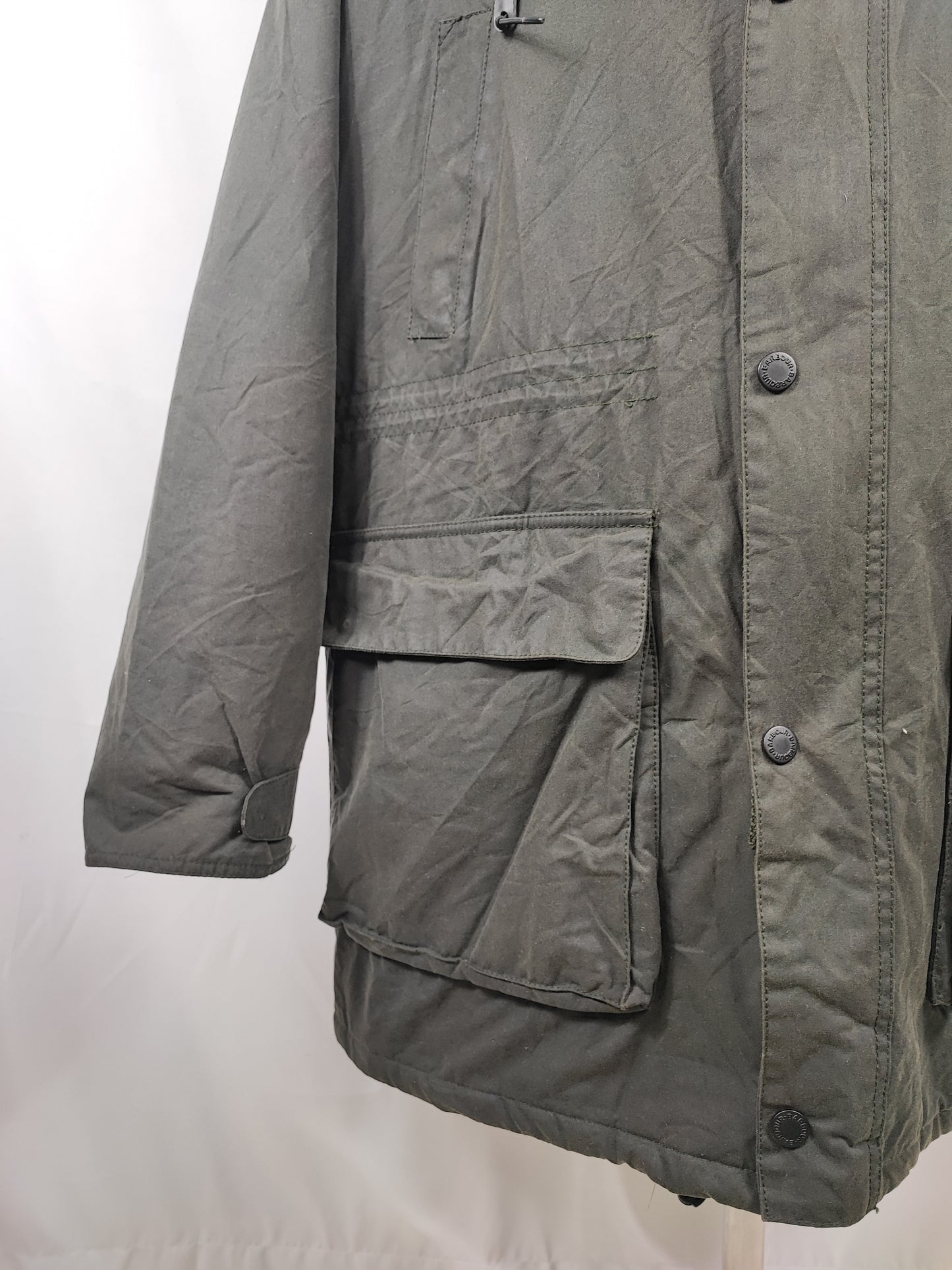 Parka da Uomo Barbour cerato verde XXL - Man Barbour Green Fenton Wax Jacket size XXL