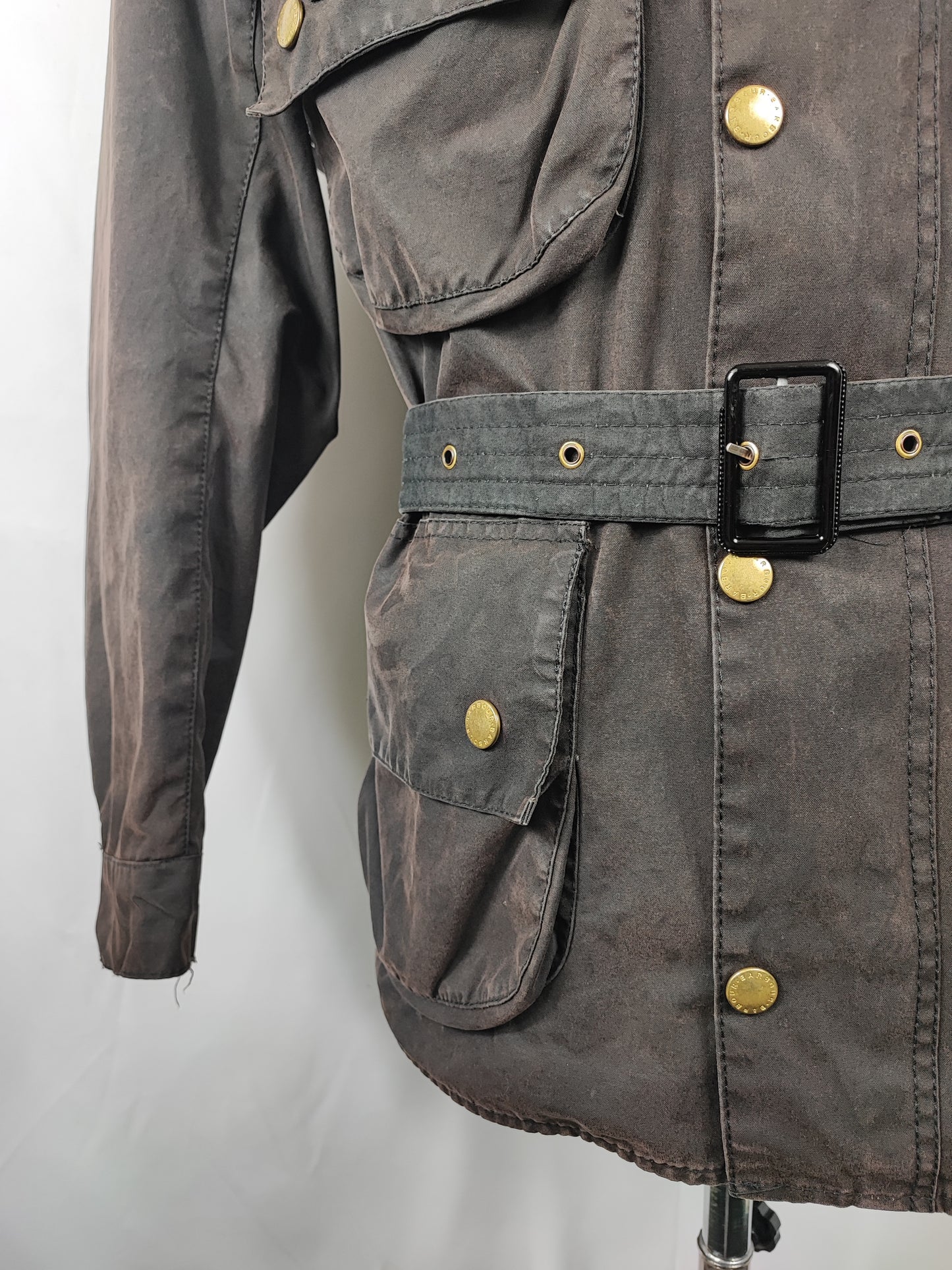 Barbour International nero uomo Large C42/107cm - Man Black Wax International Jacket C42 Size L