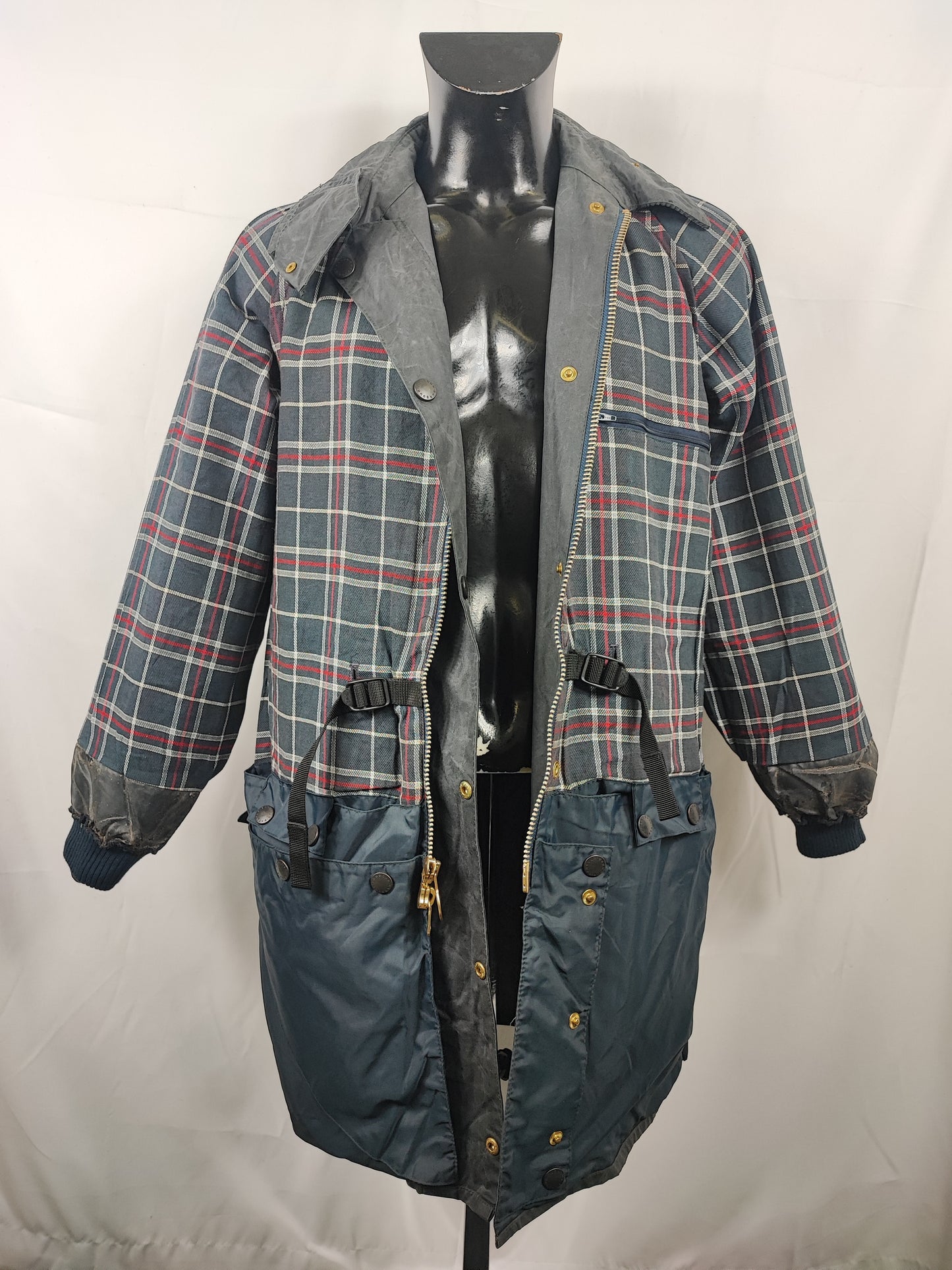 RARO Barbour Giacca Mark Phillips Small blu - Man Navy Wax Vintage Coat Size Small