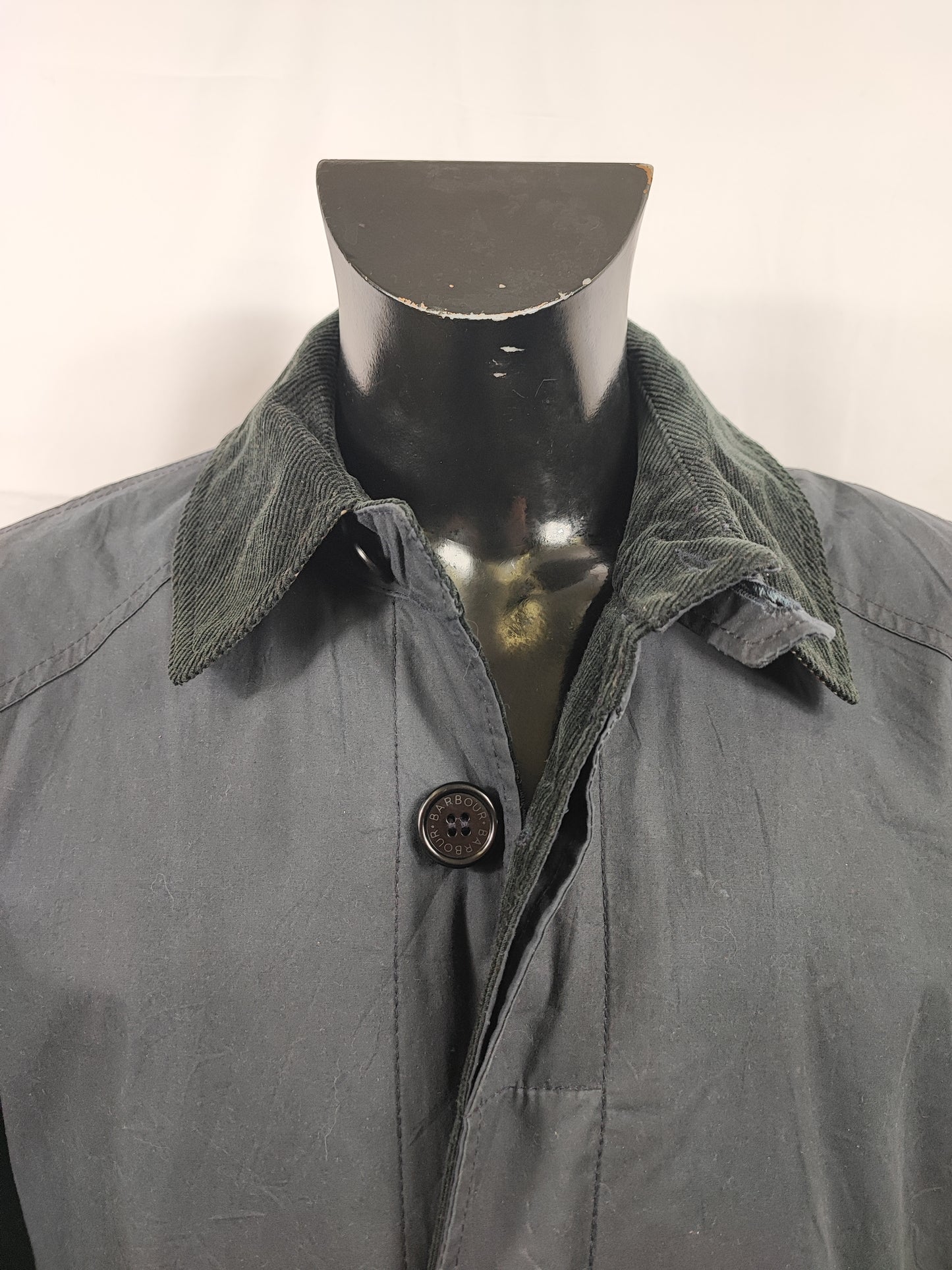 Trench Barbour uomo Merton blu Medium cerato - Man Merton Navy Flyweight Trench size Medium