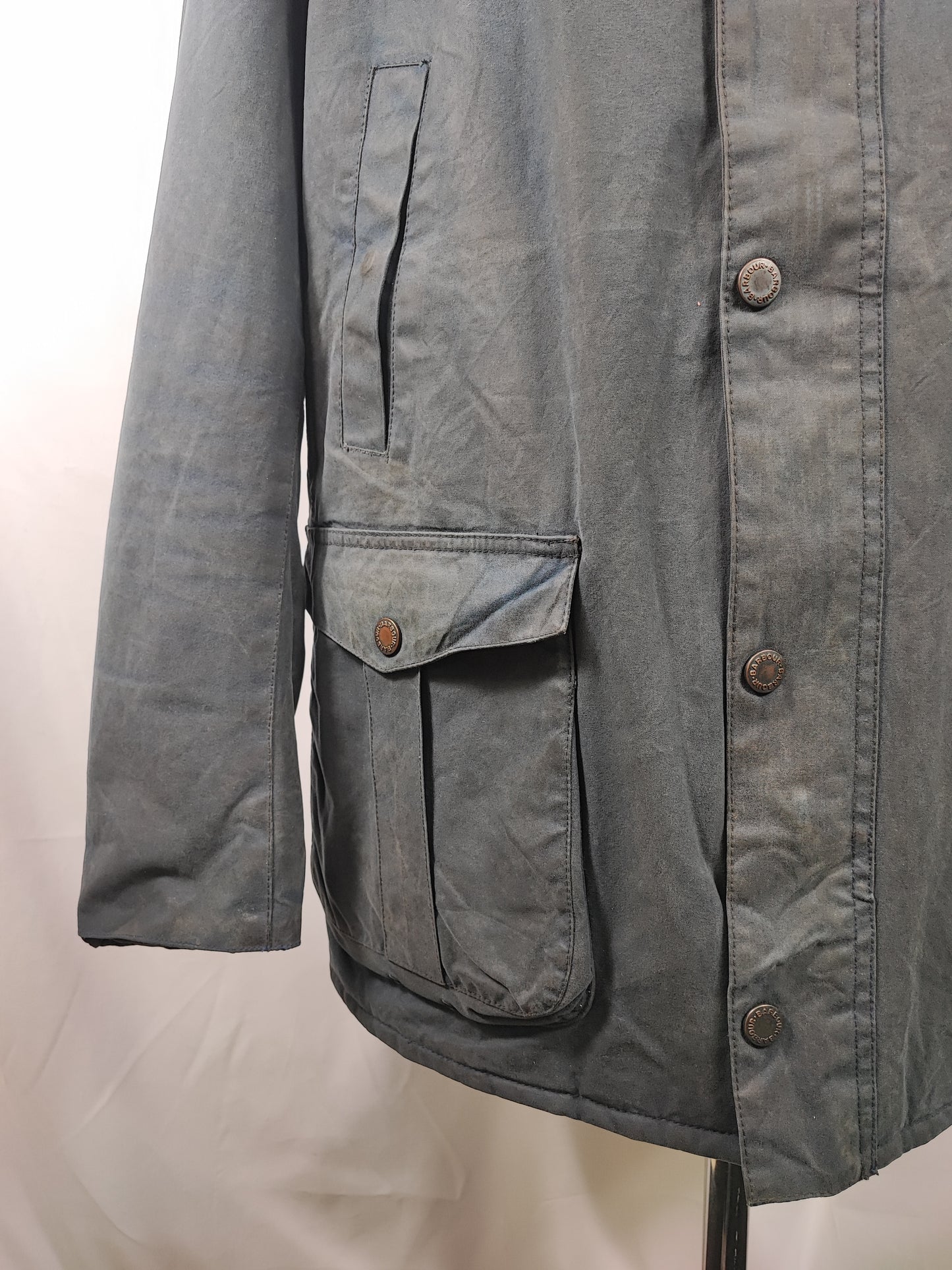 Giacca Barbour Uomo Blu cerata Leeward XXL - Man Navy wax Leeward Jacket Size XXLarge