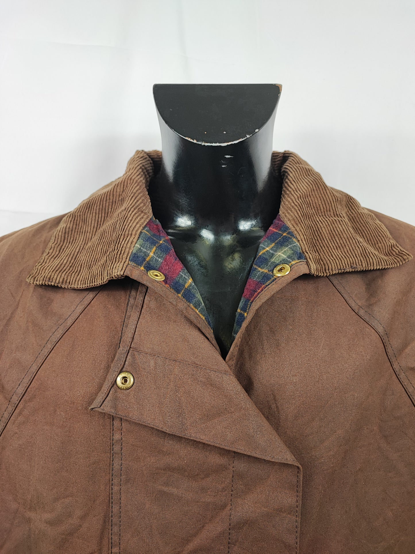 RARO Barbour Backhouse marrone C44/112 cm Man Riding Brown Wax Jacket size XLarge