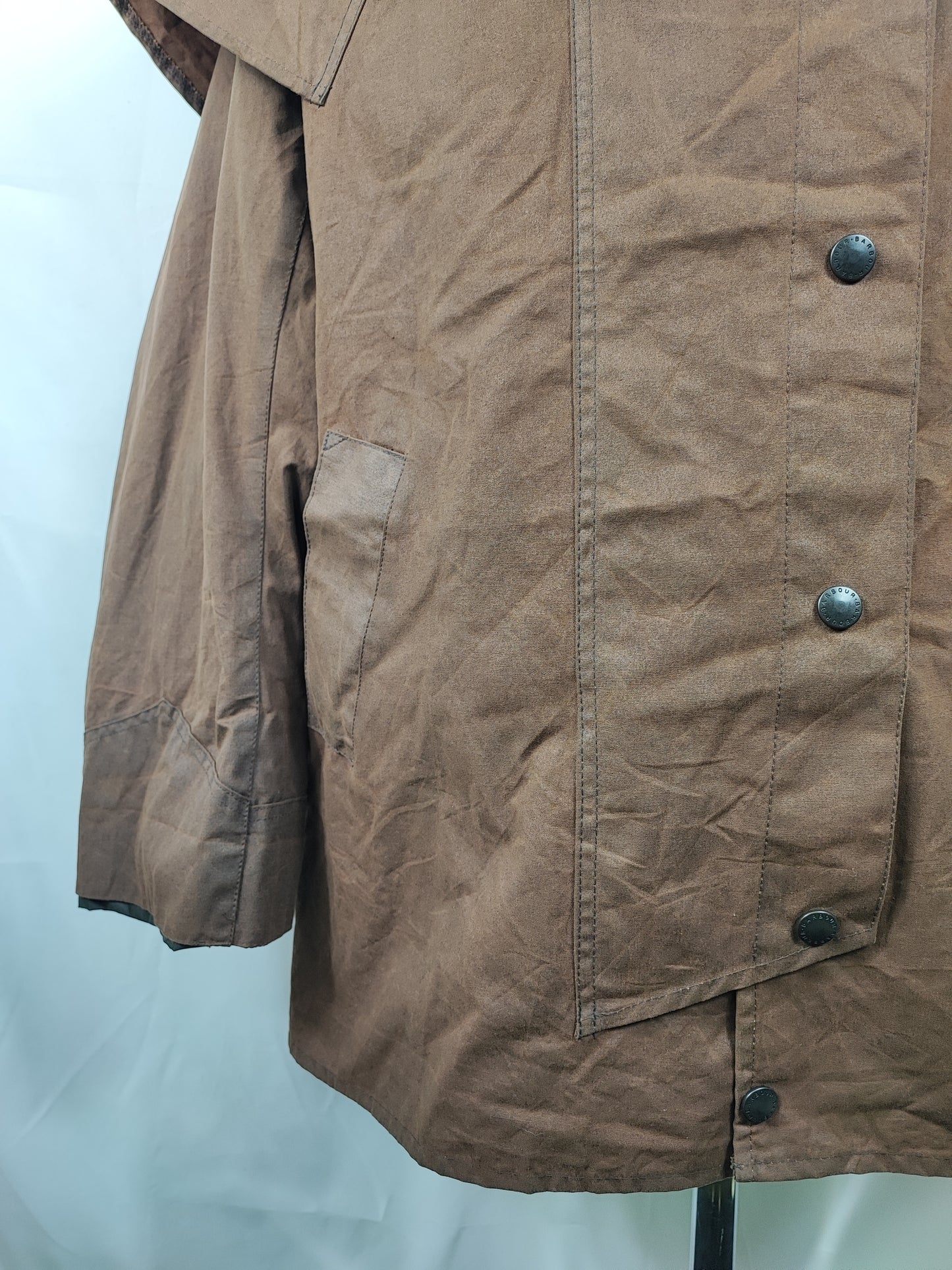 RARO Barbour Backhouse marrone C44/112 cm Man Riding Brown Wax Jacket size XLarge