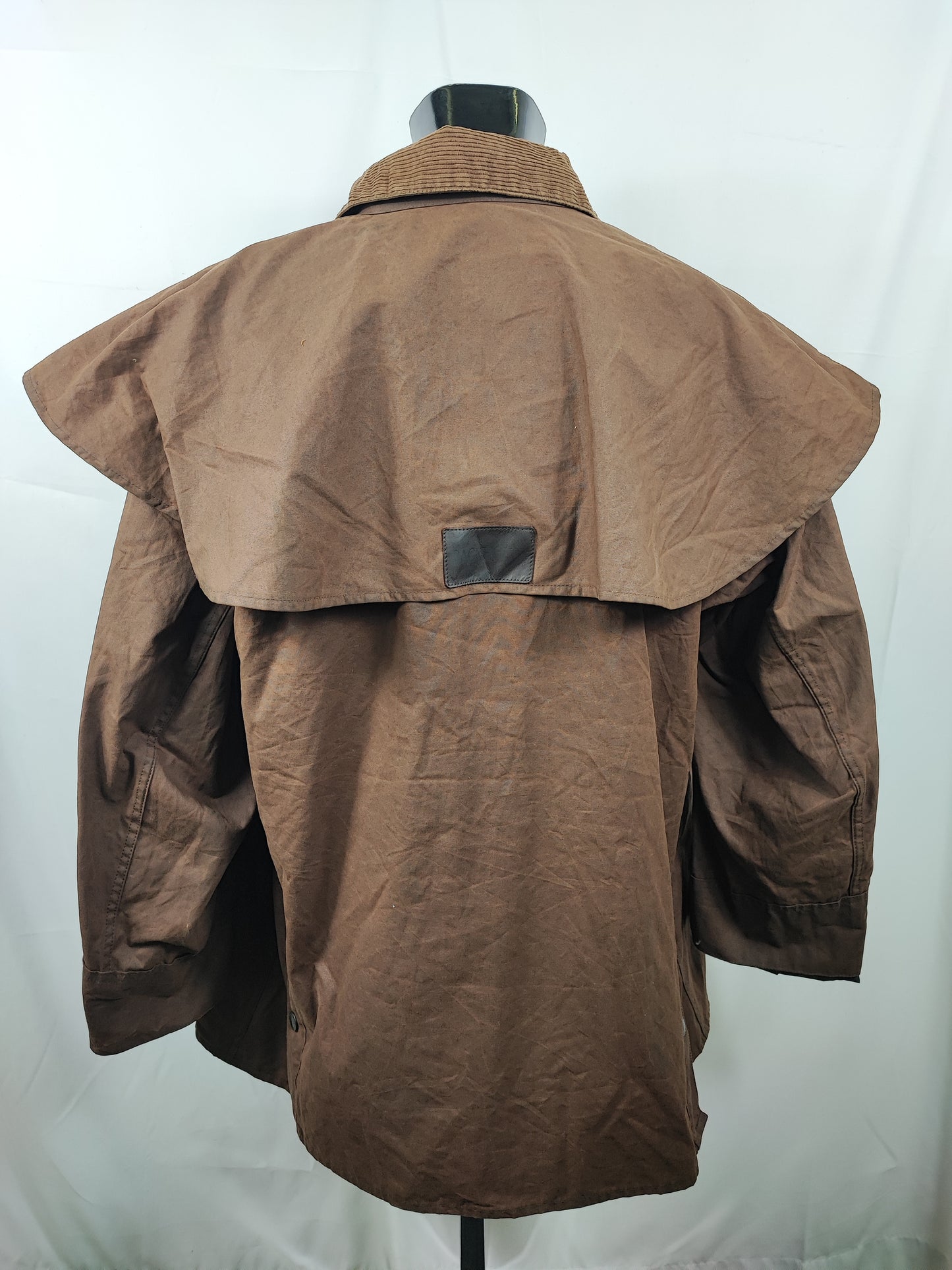 RARO Barbour Backhouse marrone C44/112 cm Man Riding Brown Wax Jacket size XLarge