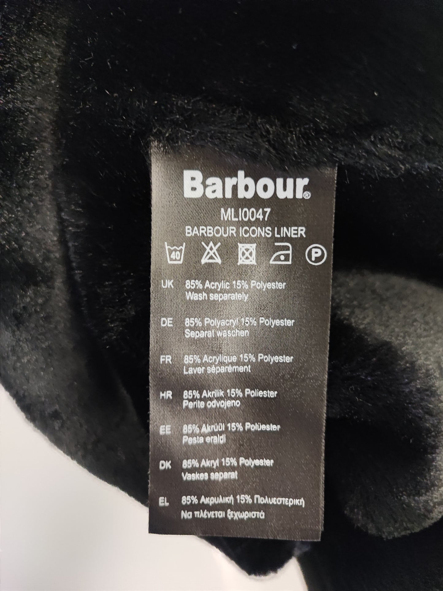 Imbottitura Originale Barbour Edizione speciale 125 anni - Black Liner Limited Edition 125 Years