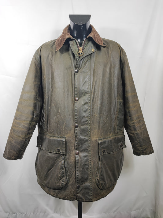 RARA Giacca Barbour Vintage Northumbria C46/117 cm-Green Vintage Waxed Northumbria Jacket Size Xlarge