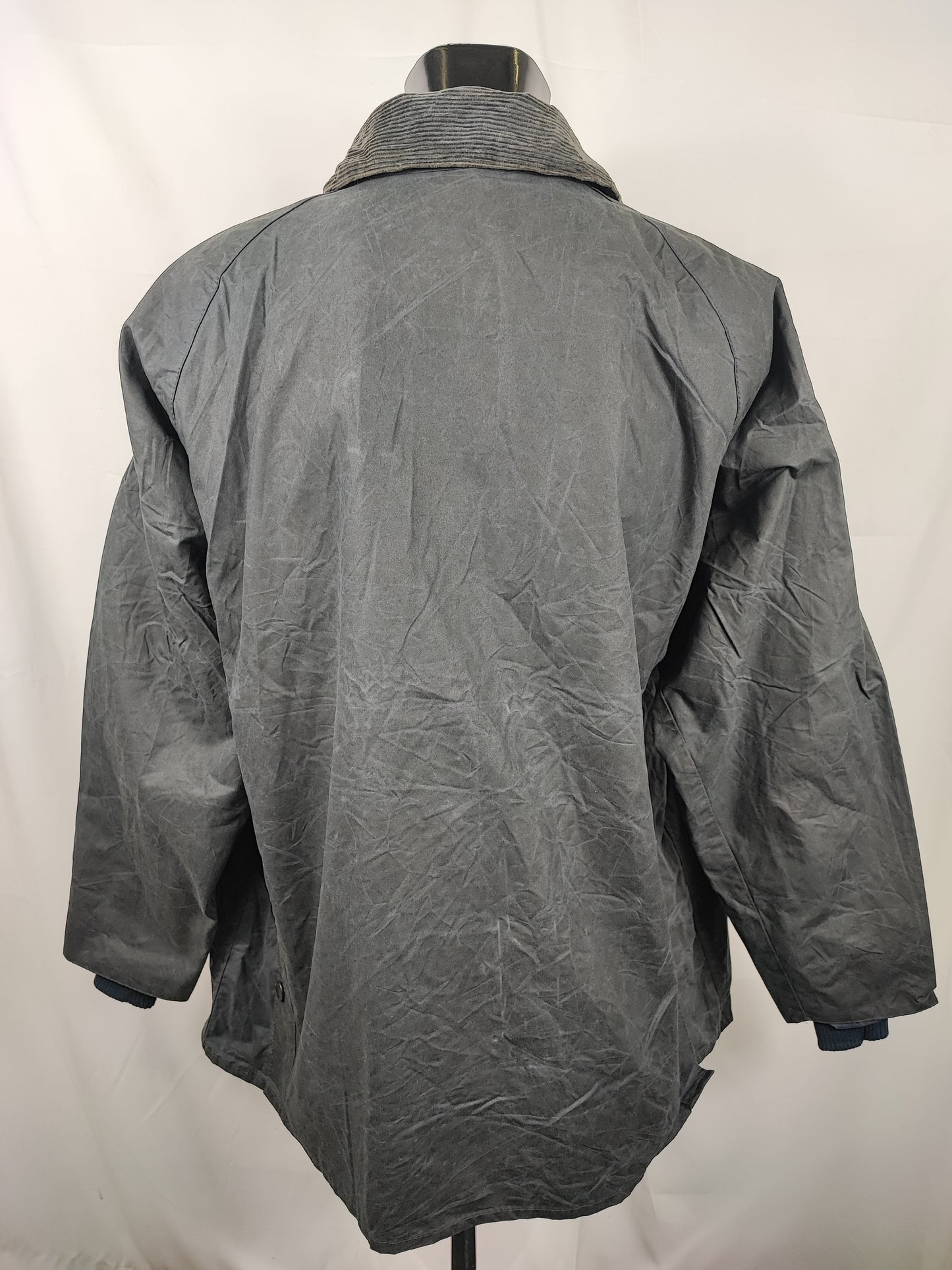 Barbour Giacca Bedale Uomo Vintage Blu C48/122cm Bedale Navy waxed jacket Size XL
