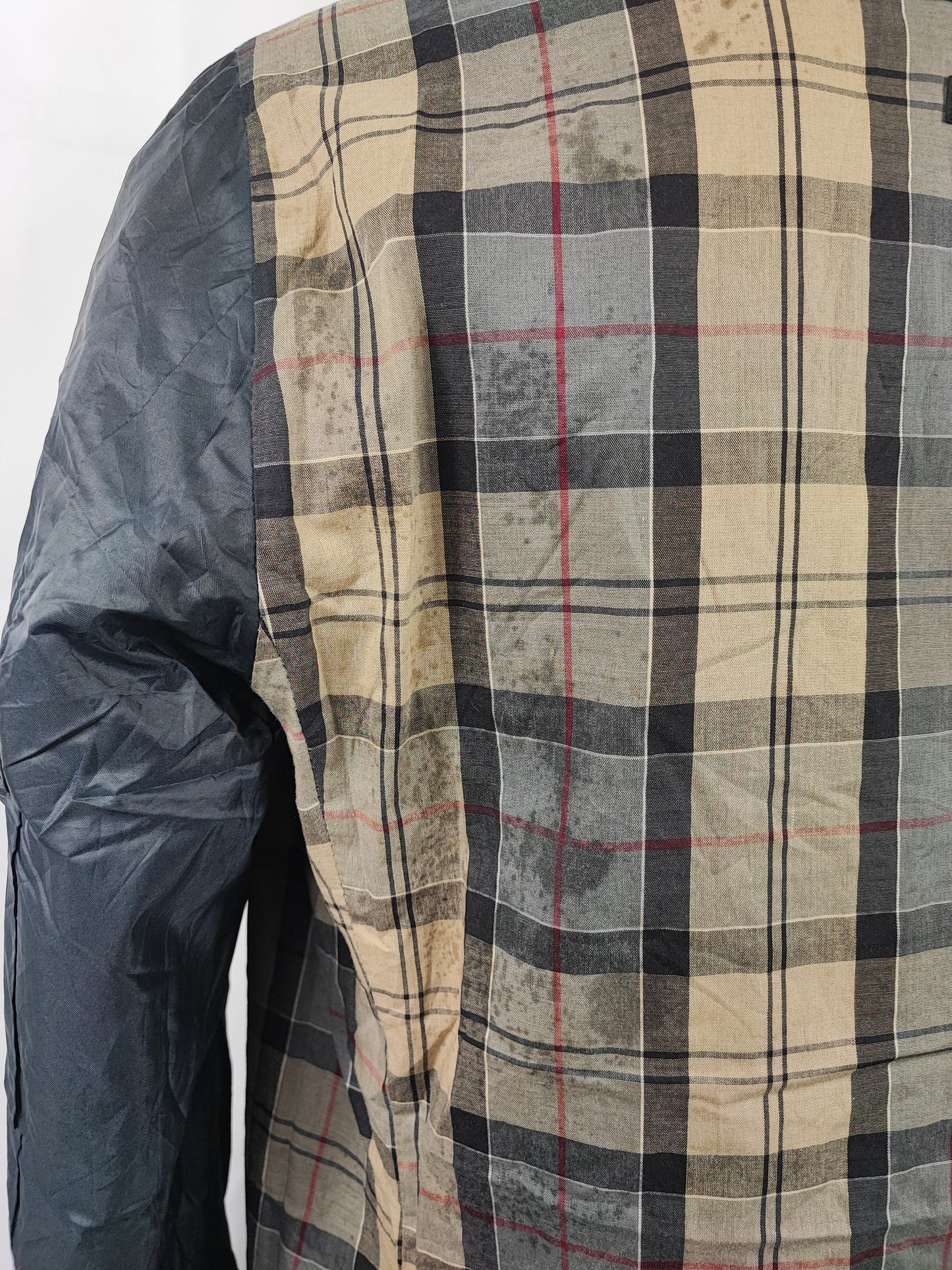 Trench Barbour uomo Greeves blu leggero M- Man Navy Wax Greeves trench size Medium