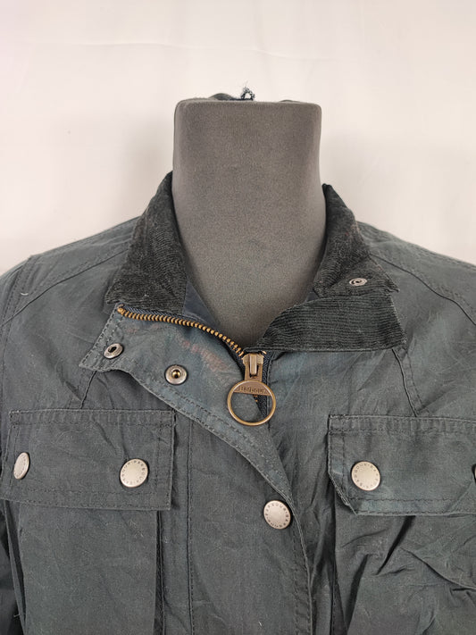 Giacca Barbour International Donna blu Small UK10 -Lady Buxton Navy Jacket size UK10