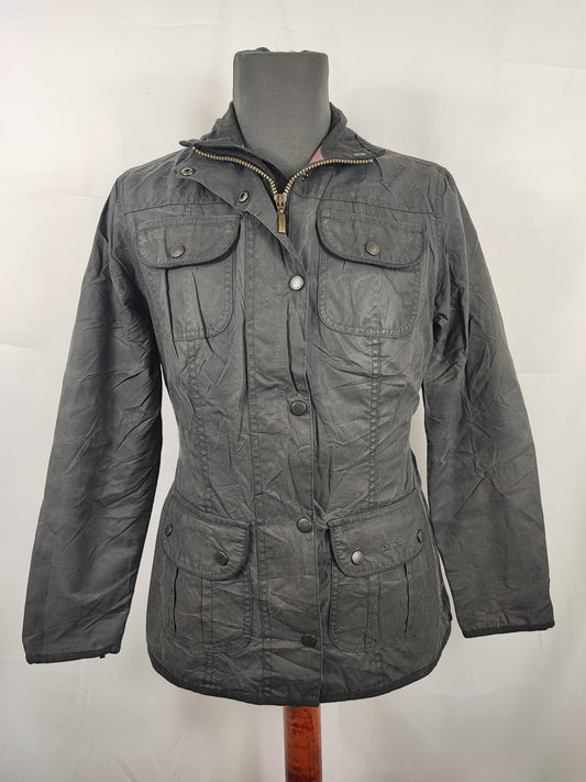 Giacca Barbour corta donna Utility Nera UK8 Xsmall Black short Lady Utility jacket Xsmall size Uk8