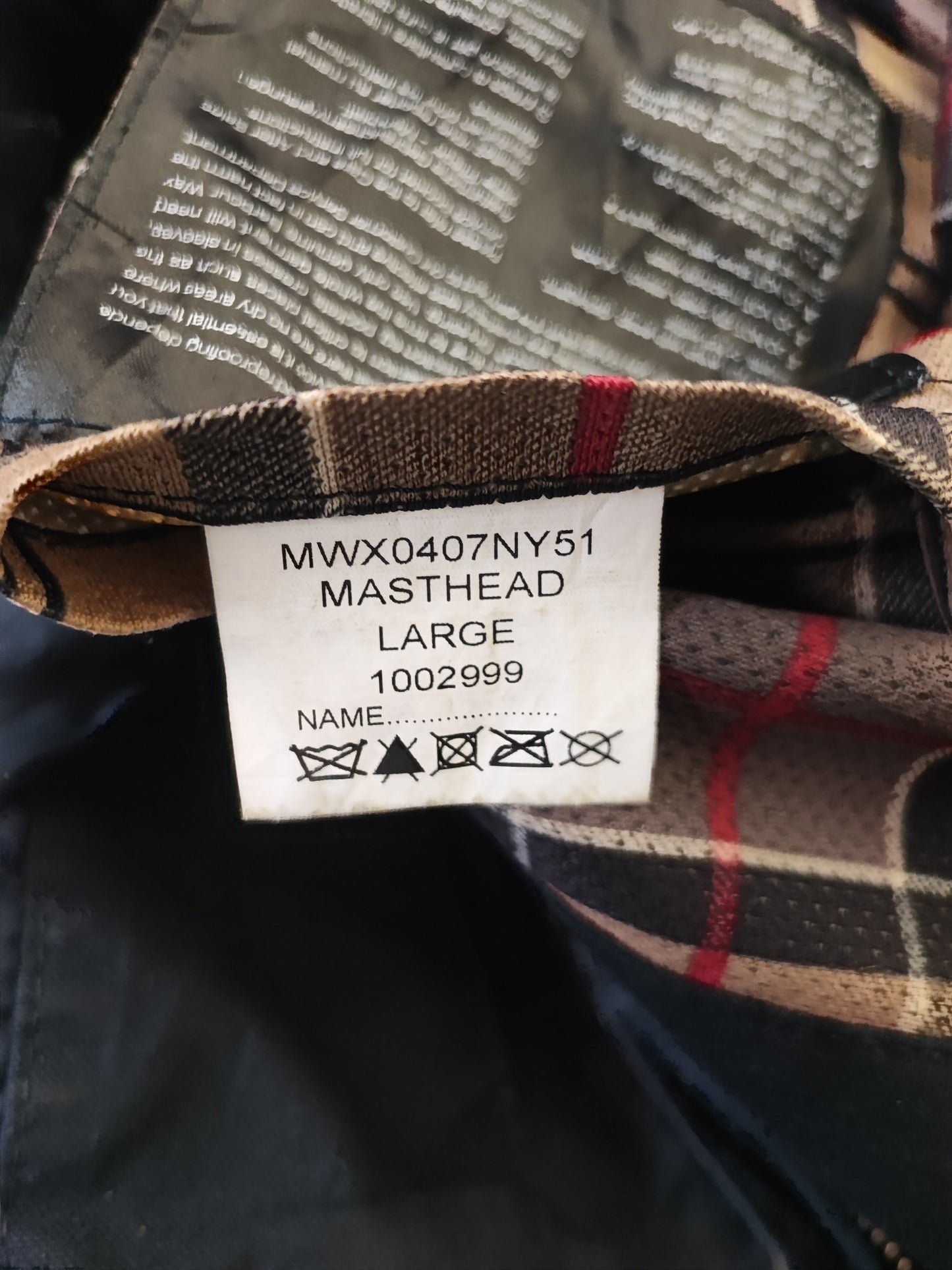 Giacca Barbour blu cerata da uomo Large - Man Navy Masthead wax jacket size Large