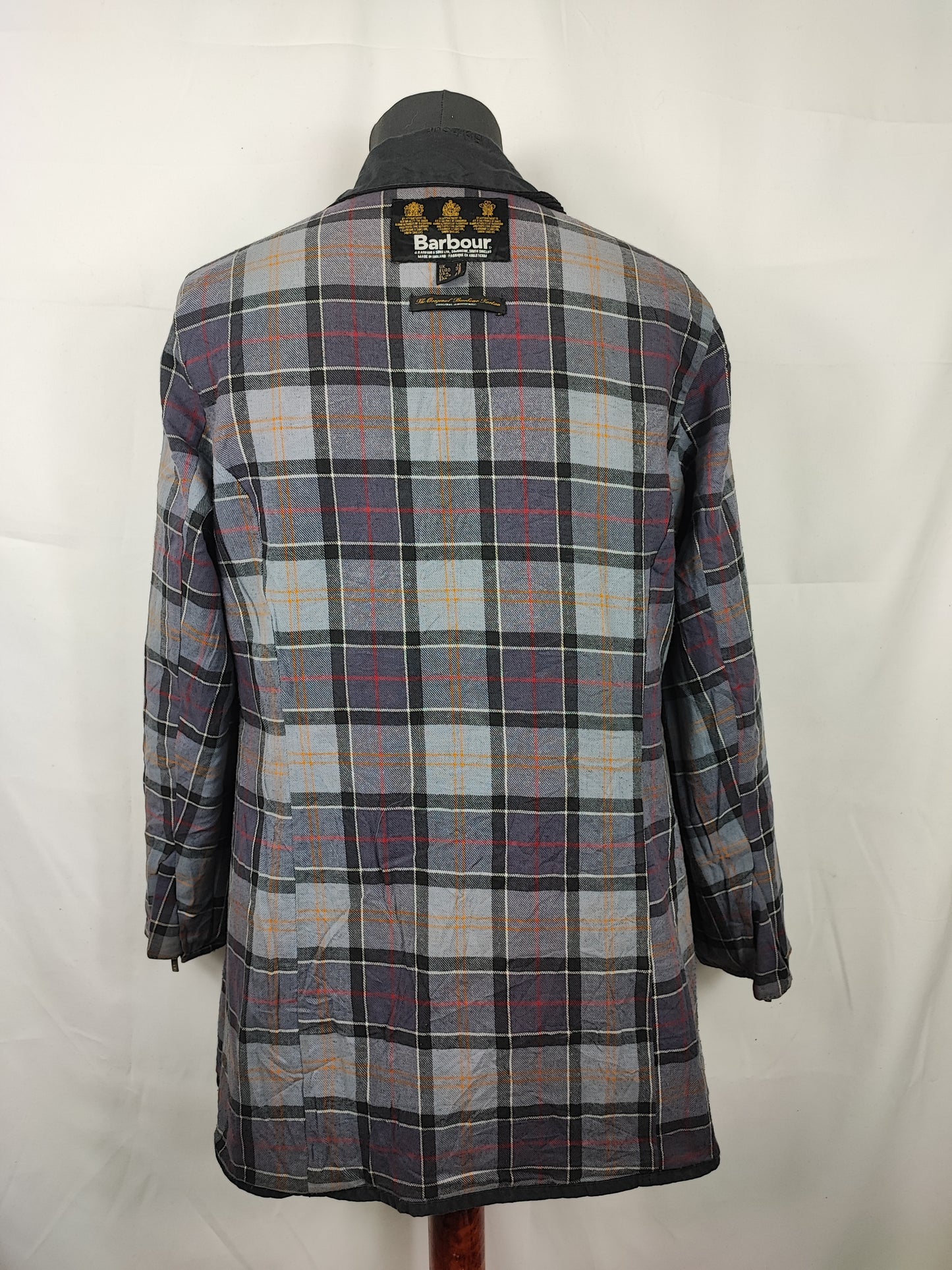 Barbour Giacca nera donna Utility Medium 42 Lady black Utility Mac wax Jacket size uk12