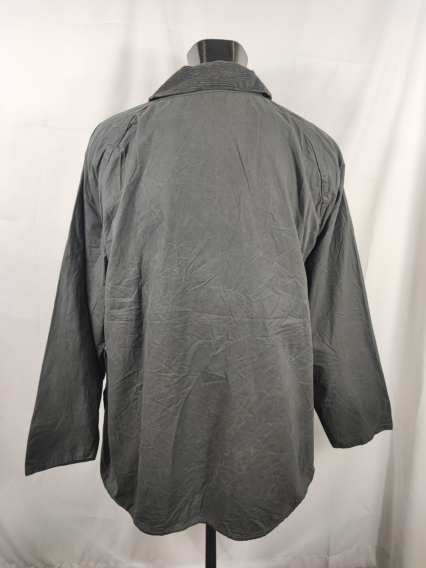 Barbour Giacca Beaufort vintage blu C50/127cm Man Navy Wax Beaufort jacket Size XXL