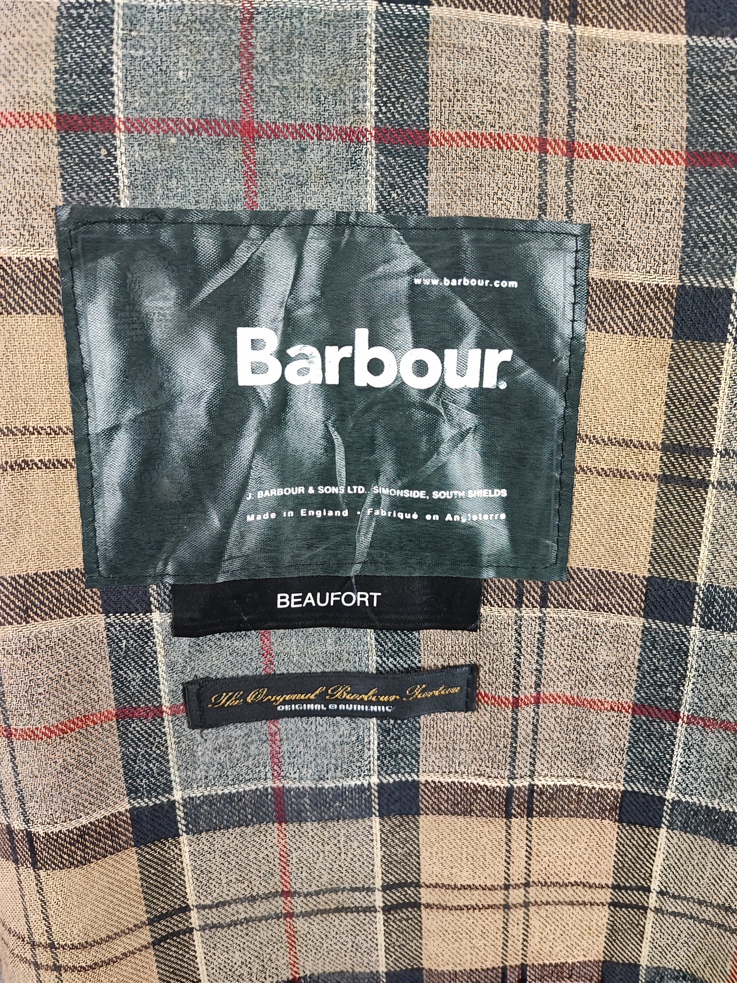 Barbour Giacca Beaufort vintage blu C50/127cm Man Navy Wax Beaufort jacket Size XXL