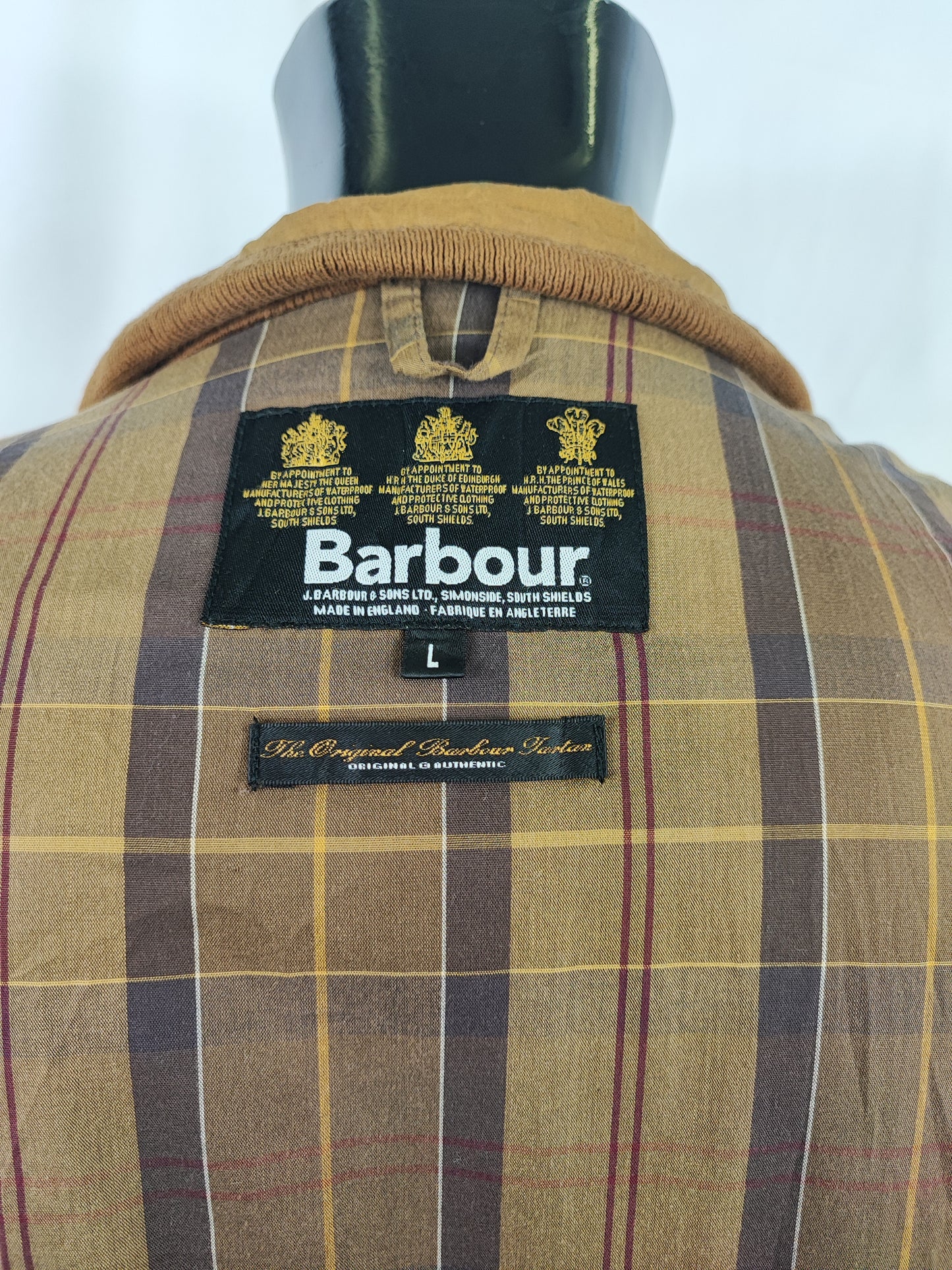 Bomber Barbour cerato leggero Beige Large - Man Sandstone Flyweight Wax flyer Jacket Size L