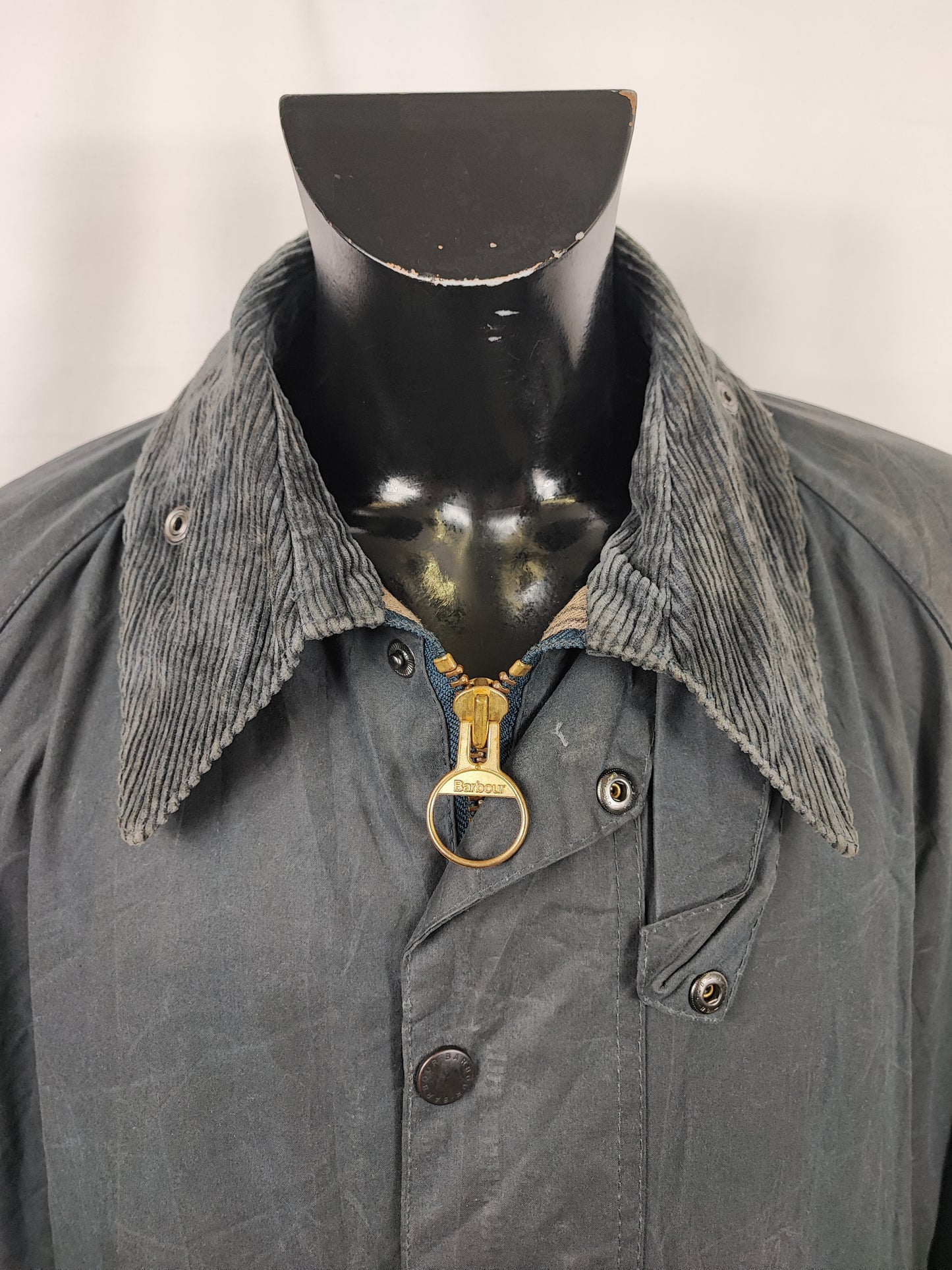 Barbour Giacca Beaufort blu C52/132 cm Navy Vintage Wax Beaufort jacket Size XXXL