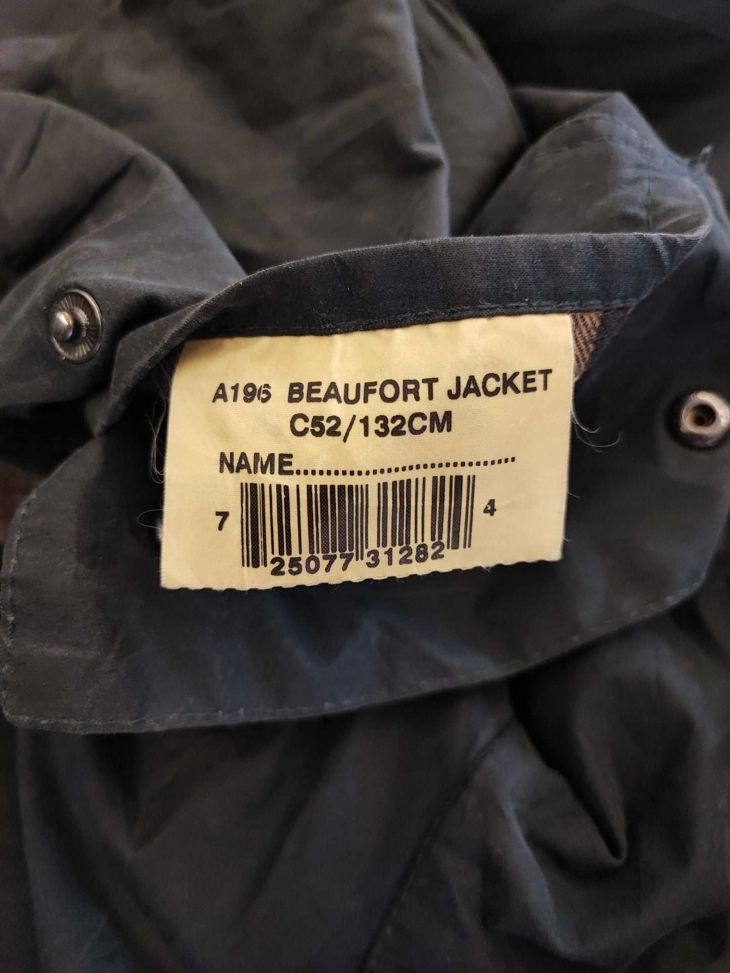 Barbour Giacca Beaufort blu C52/132 cm Navy Vintage Wax Beaufort jacket Size XXXL