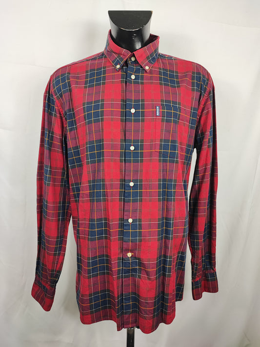Camicia Barbour da uomo rossa a quadri in cotone fantasia tartan XL - Man Cotton Red Tartan Shirt size XL