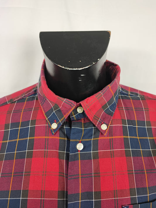 Camicia Barbour da uomo rossa a quadri in cotone fantasia tartan XL - Man Cotton Red Tartan Shirt size XL