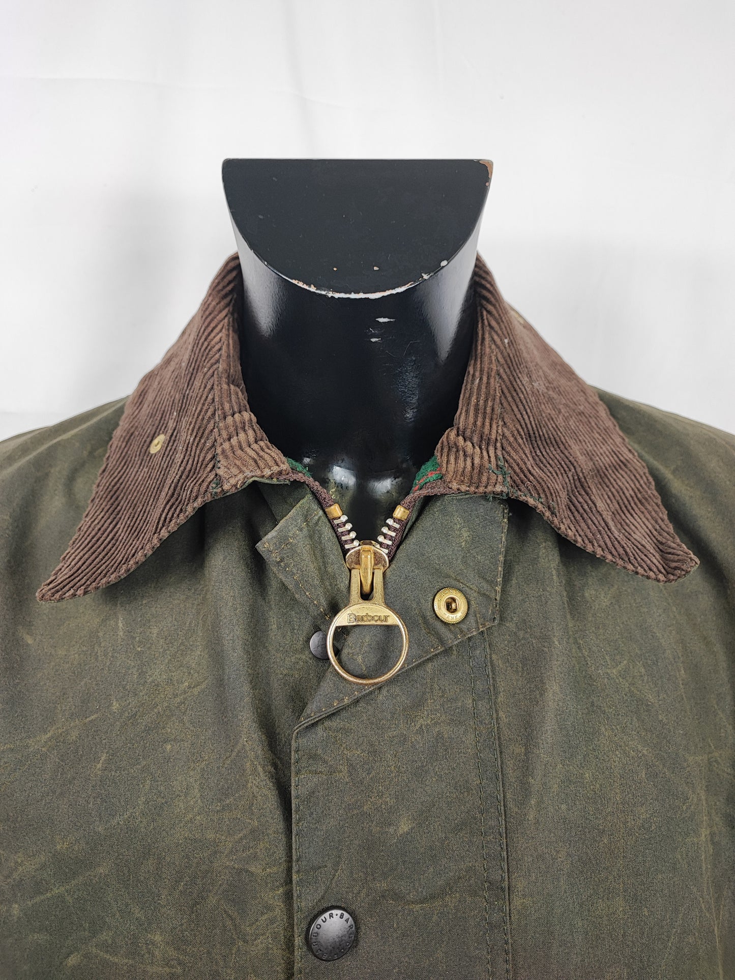 Giacca Barbour Vintage Northumbria C40/102cm-Green Waxed Northumbria Jacket Size Medium/Large