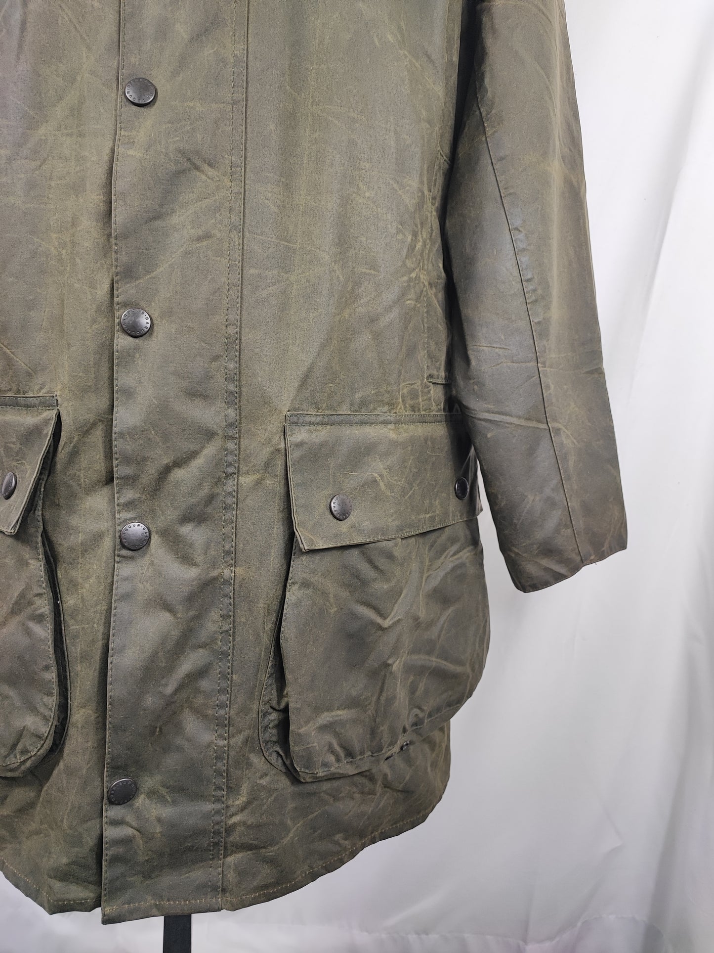 Giacca Barbour Vintage Northumbria C40/102cm-Green Waxed Northumbria Jacket Size Medium/Large