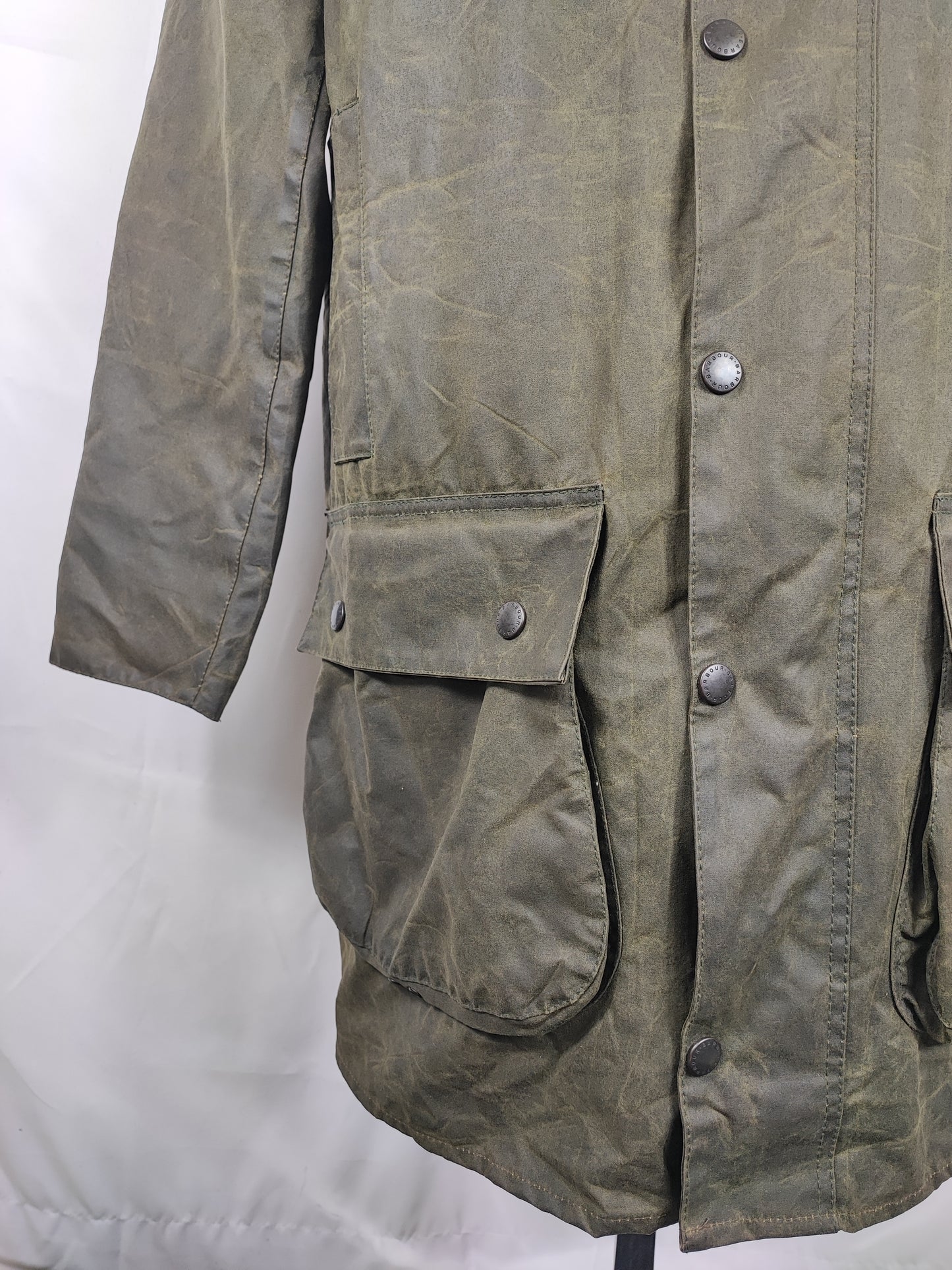 Giacca Barbour Vintage Northumbria C40/102cm-Green Waxed Northumbria Jacket Size Medium/Large