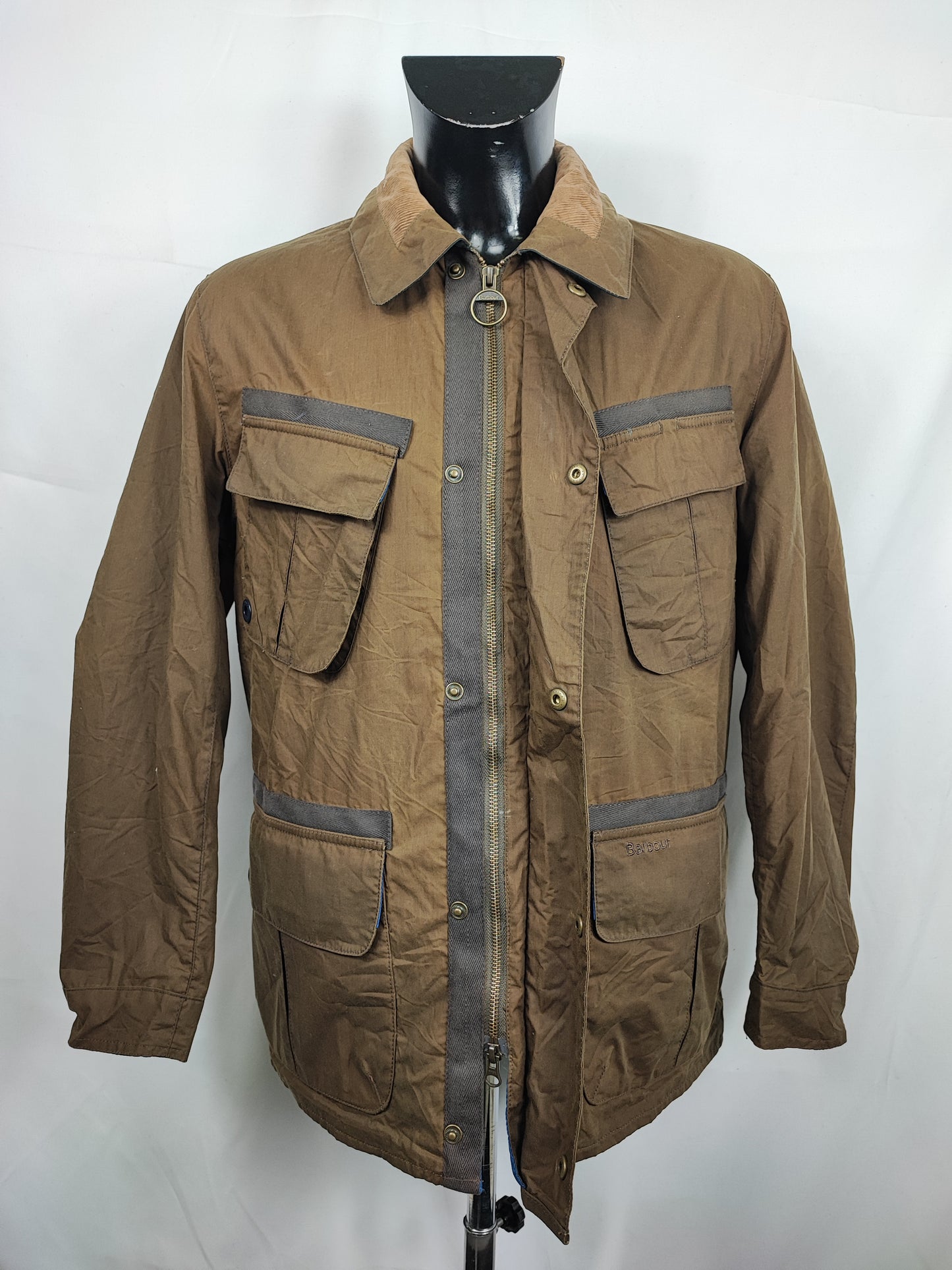 Giacca da uomo Oliva Benkirk cerato taglia L- Man Olive wax Benkirk jacket size Large